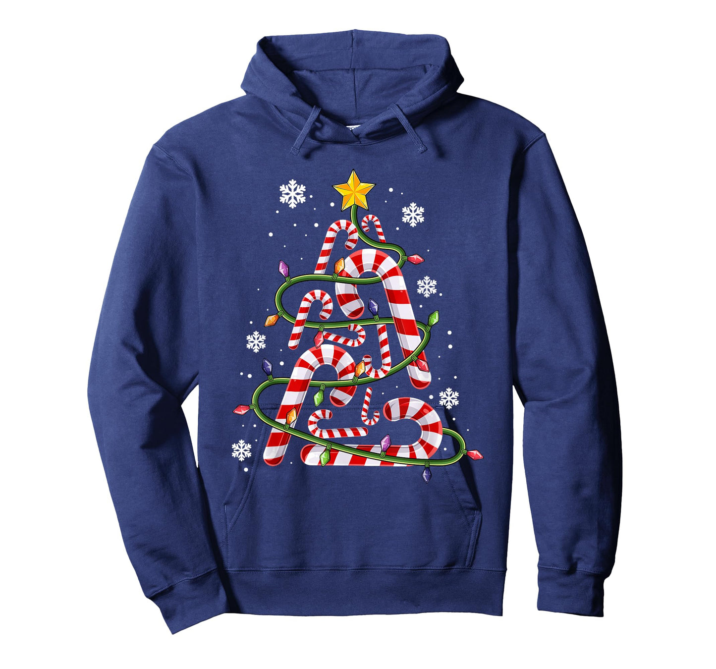 Candy Cane Shirt for Family, Kids Christmas Tree Lights T-Shirt