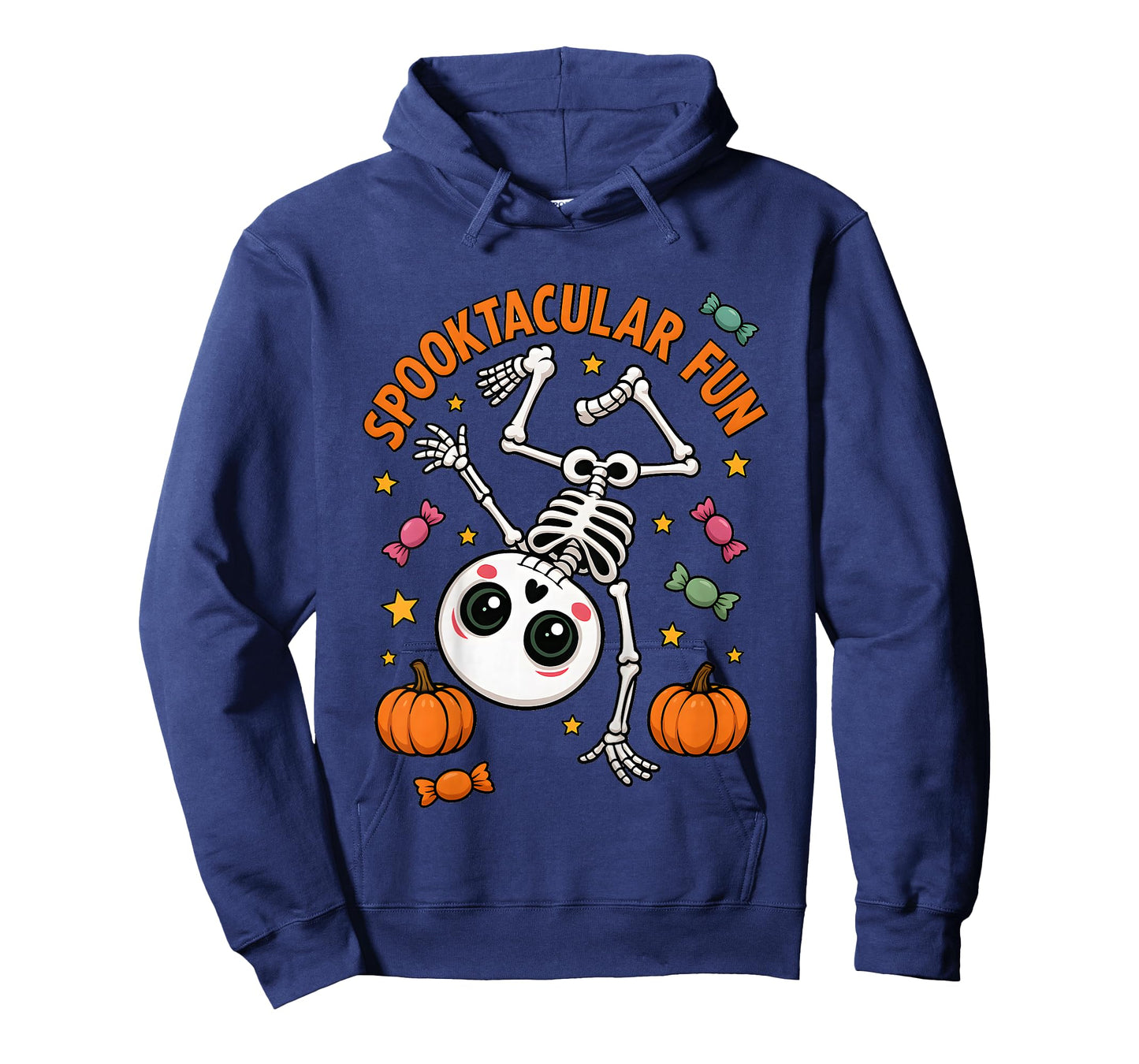 Cute Skeleton Handstand Halloween Gymnastics Kids T-Shirt