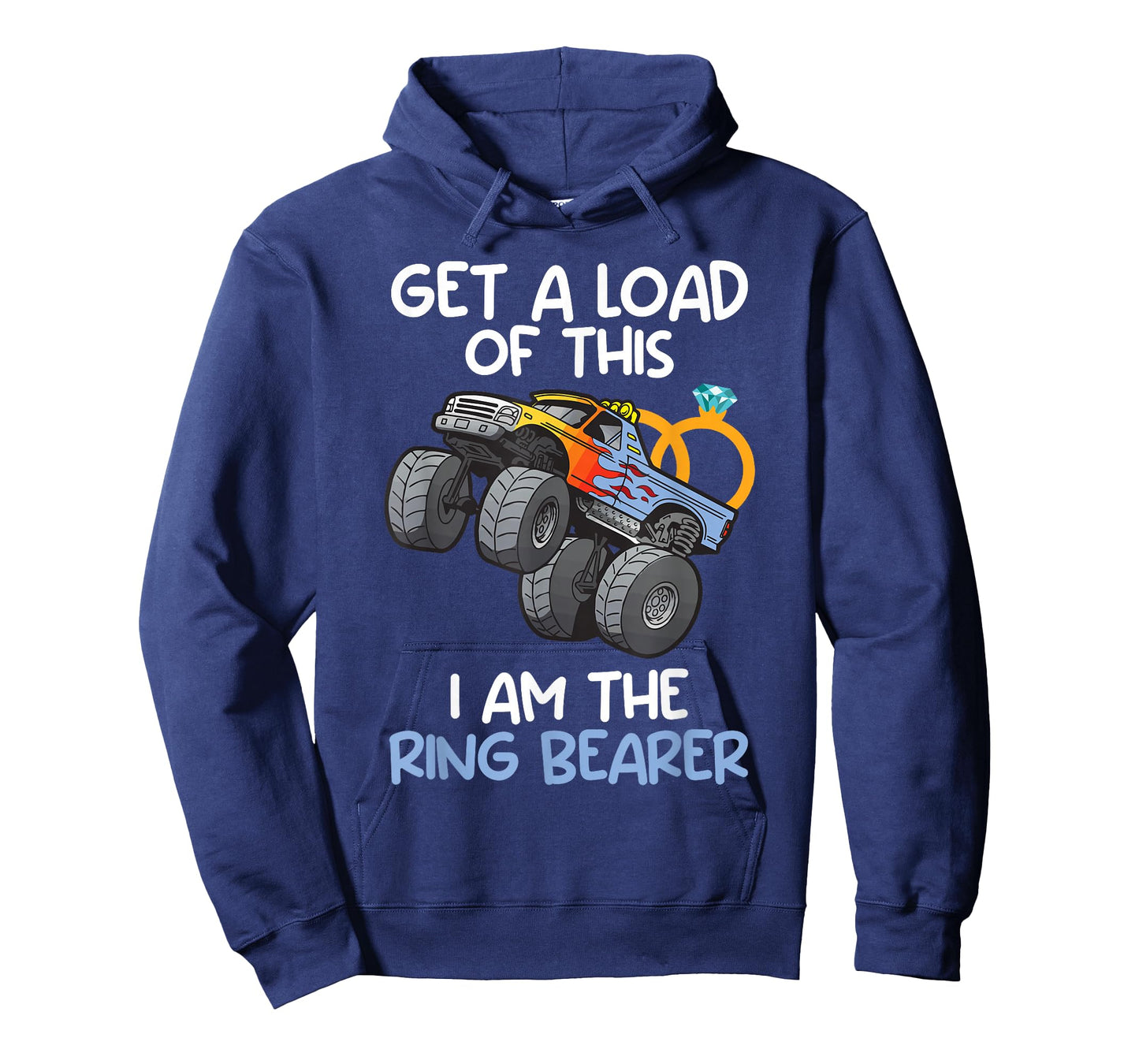 Wedding Shirt Iam The Ring Bearer Funny Monster Truck Boys T-Shirt