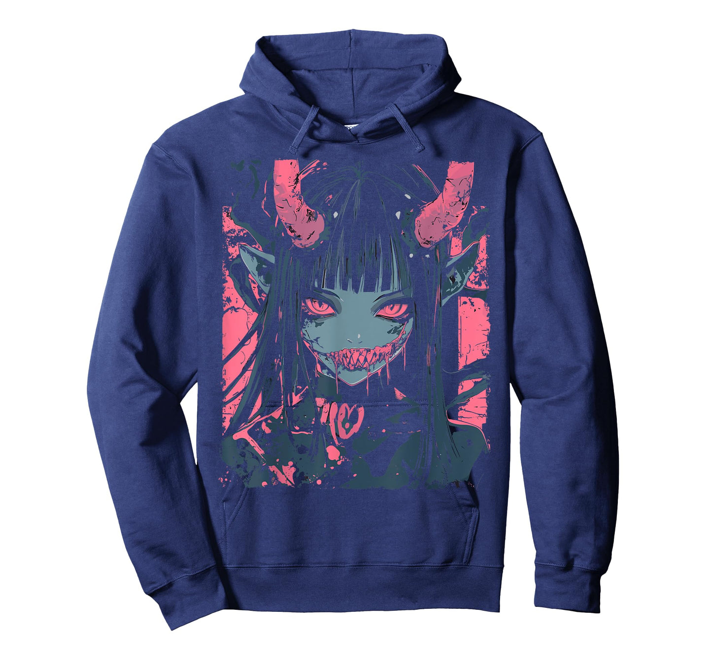 Anime Horror Girl Aesthetic Vaporwave Waifu Japanese Girl T-Shirt