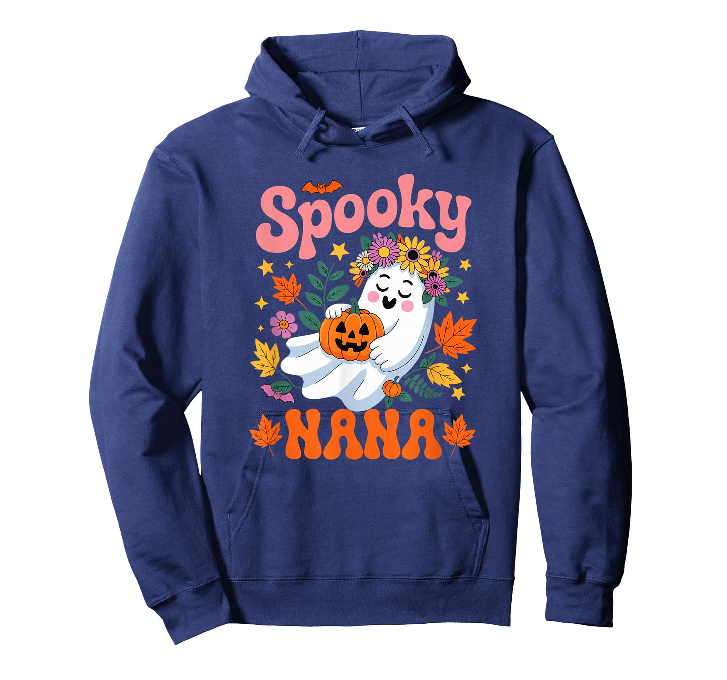 Spooky Halloween Nana Floral Boo Ghost Cute Women Family T-Shirt