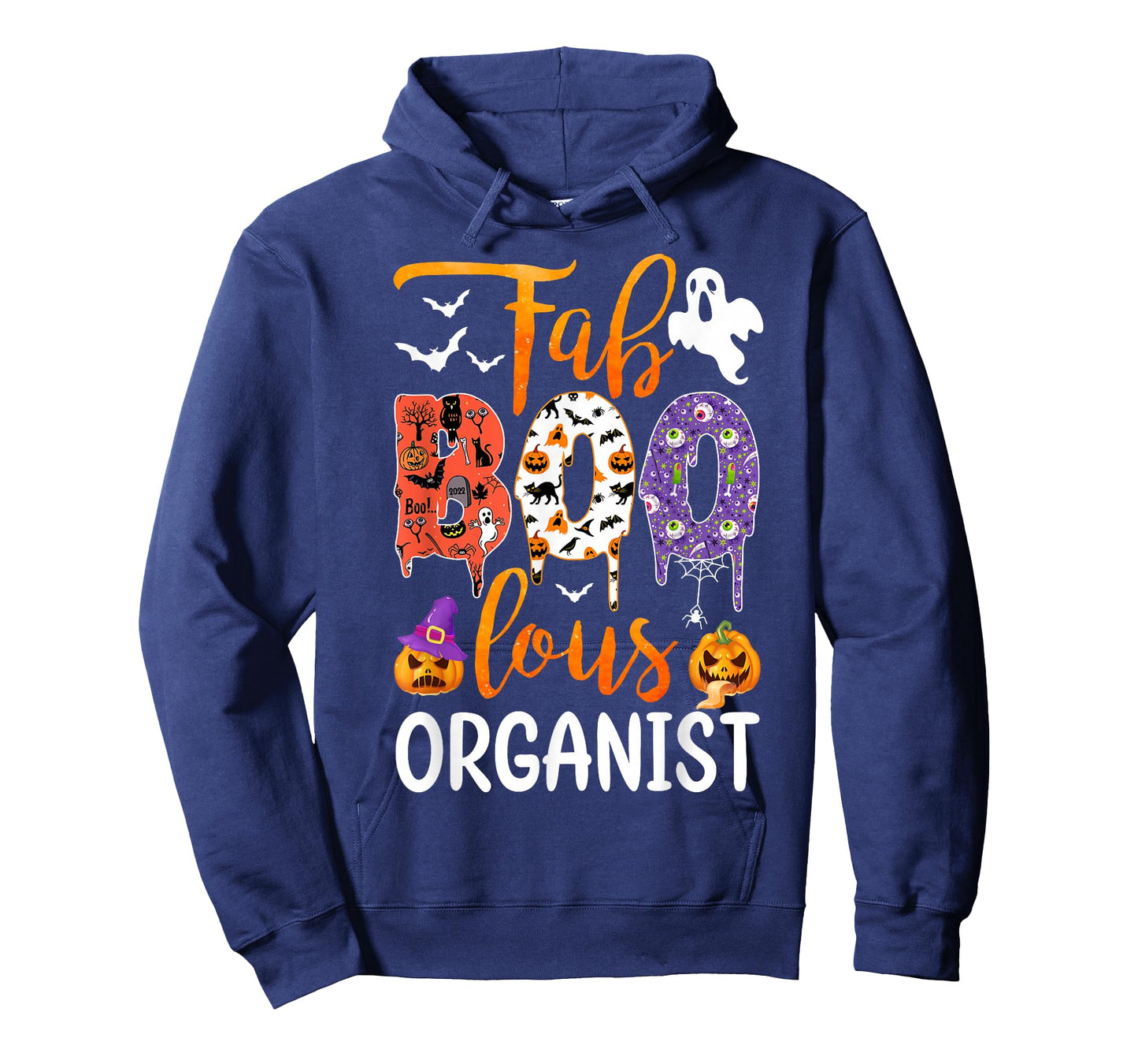 Fab Boo Lous Organist Boo Ghost Pumpkin Halloween T-Shirt