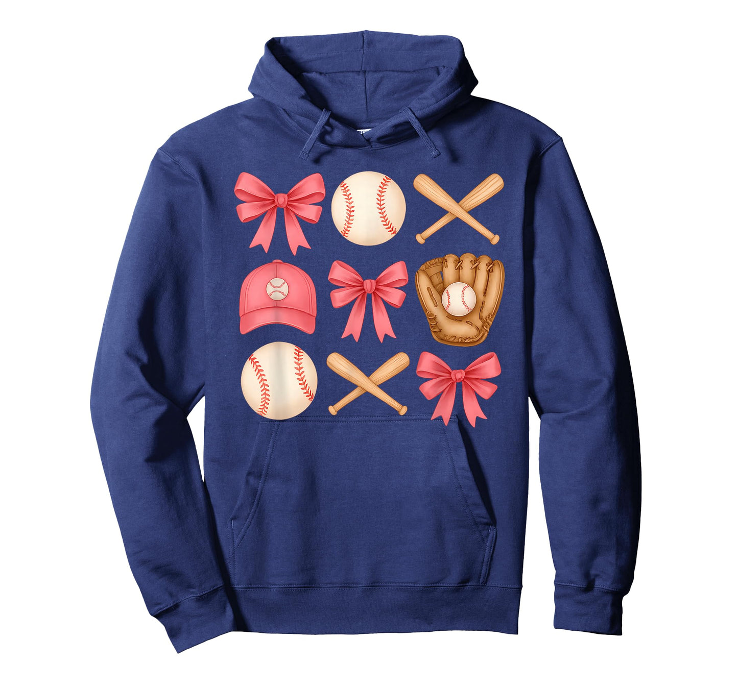 Cute Pink Baseball Bow Girl Sports Fan Softball Girl Women T-Shirt