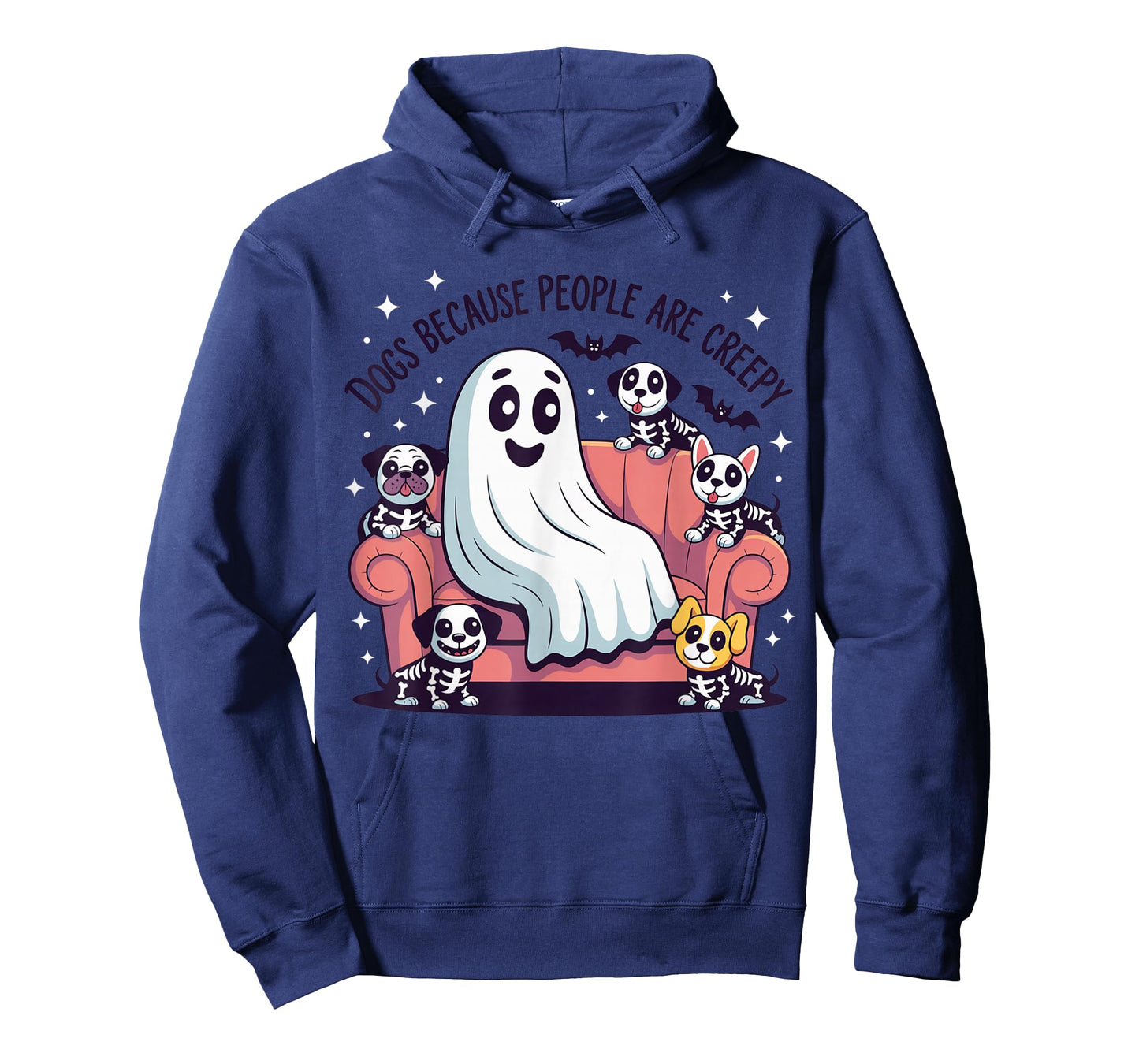 Dogs Because People Are Creepy Ghost Funny Halloween T-Shirt