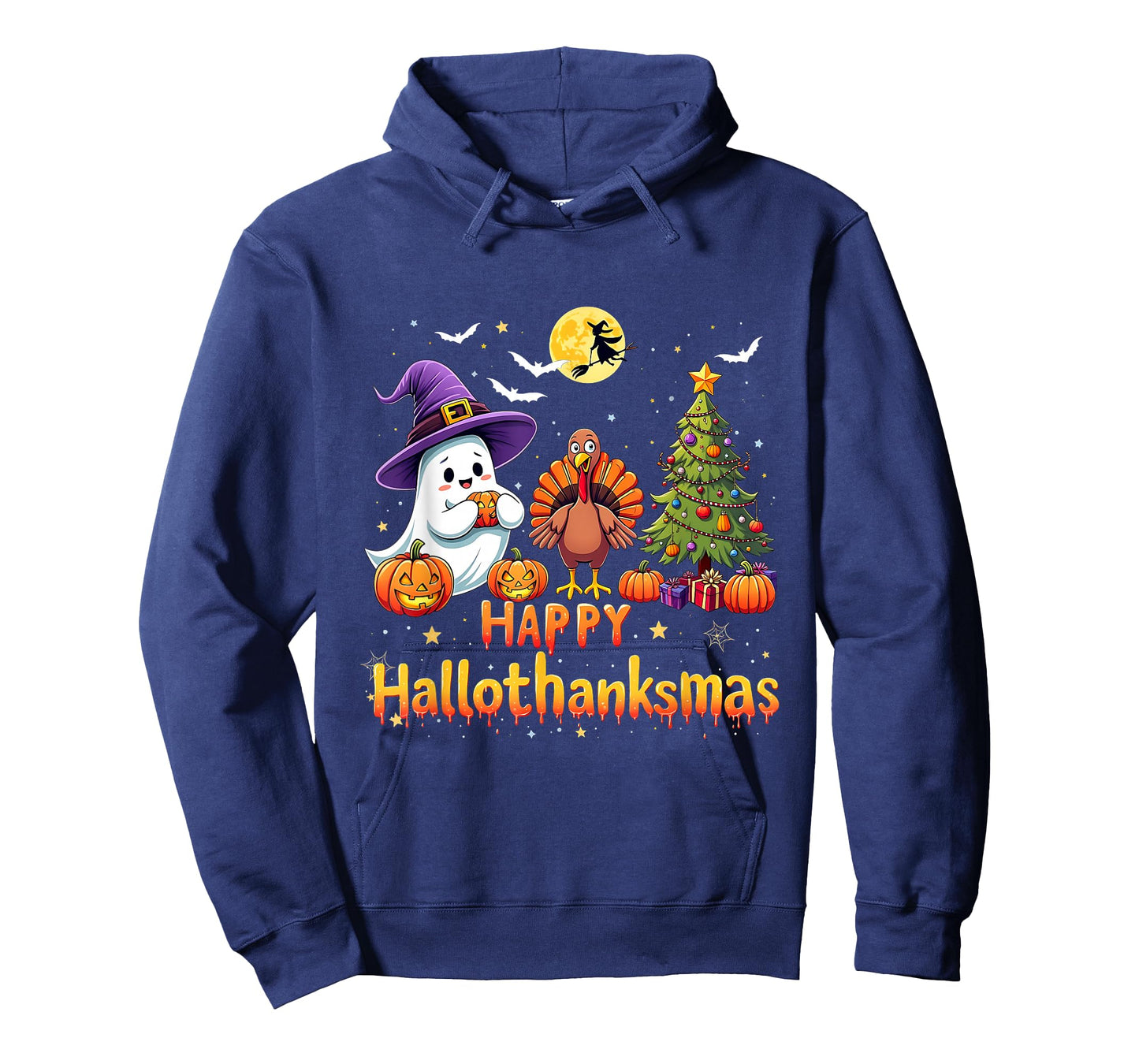 Vintage Happy Hallothanksmas Halloween Thanksmas T-Shirt