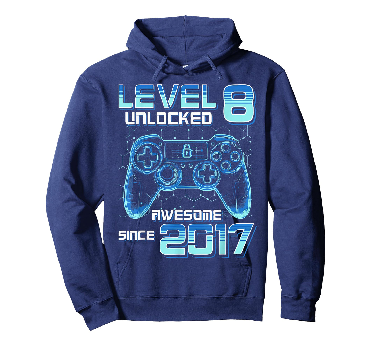 Level 8 Unlocked Video Game Party 8th Birthday Gamer Boys T-Shirt