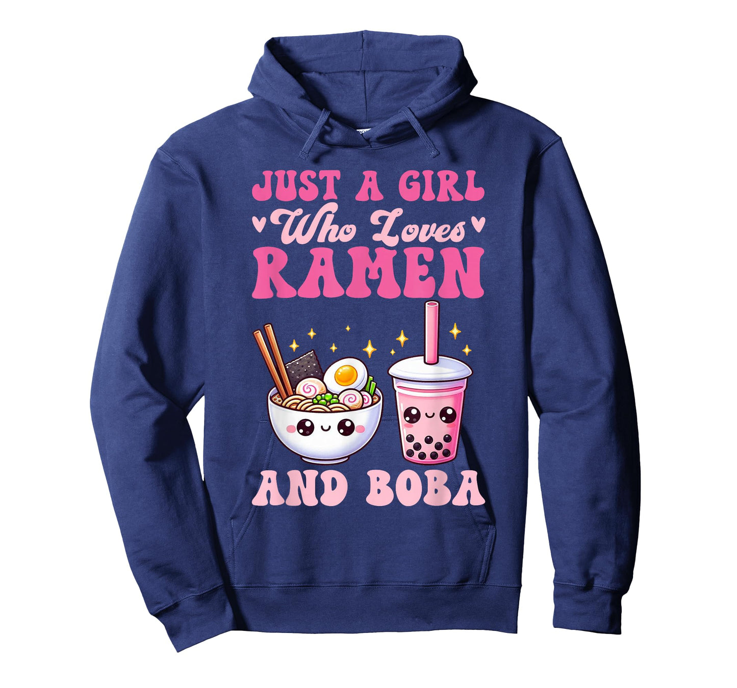 Just A Girl Who Loves Ramen And Boba Tea Bubble Tea Noodle T-Shirt