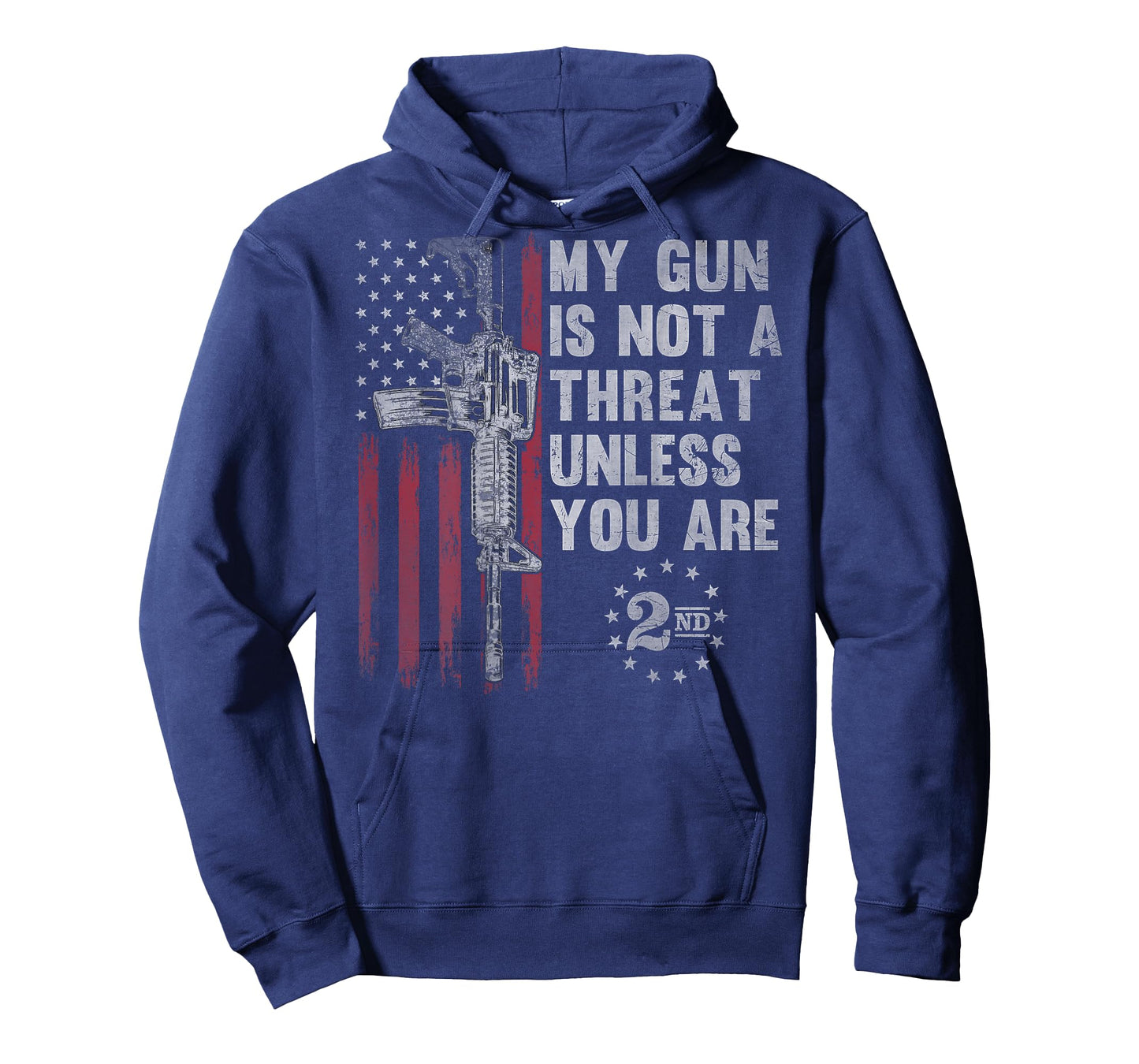 My Gun Is Not A Threat Unless You Are Gun Rights AR-15 Flag T-Shirt