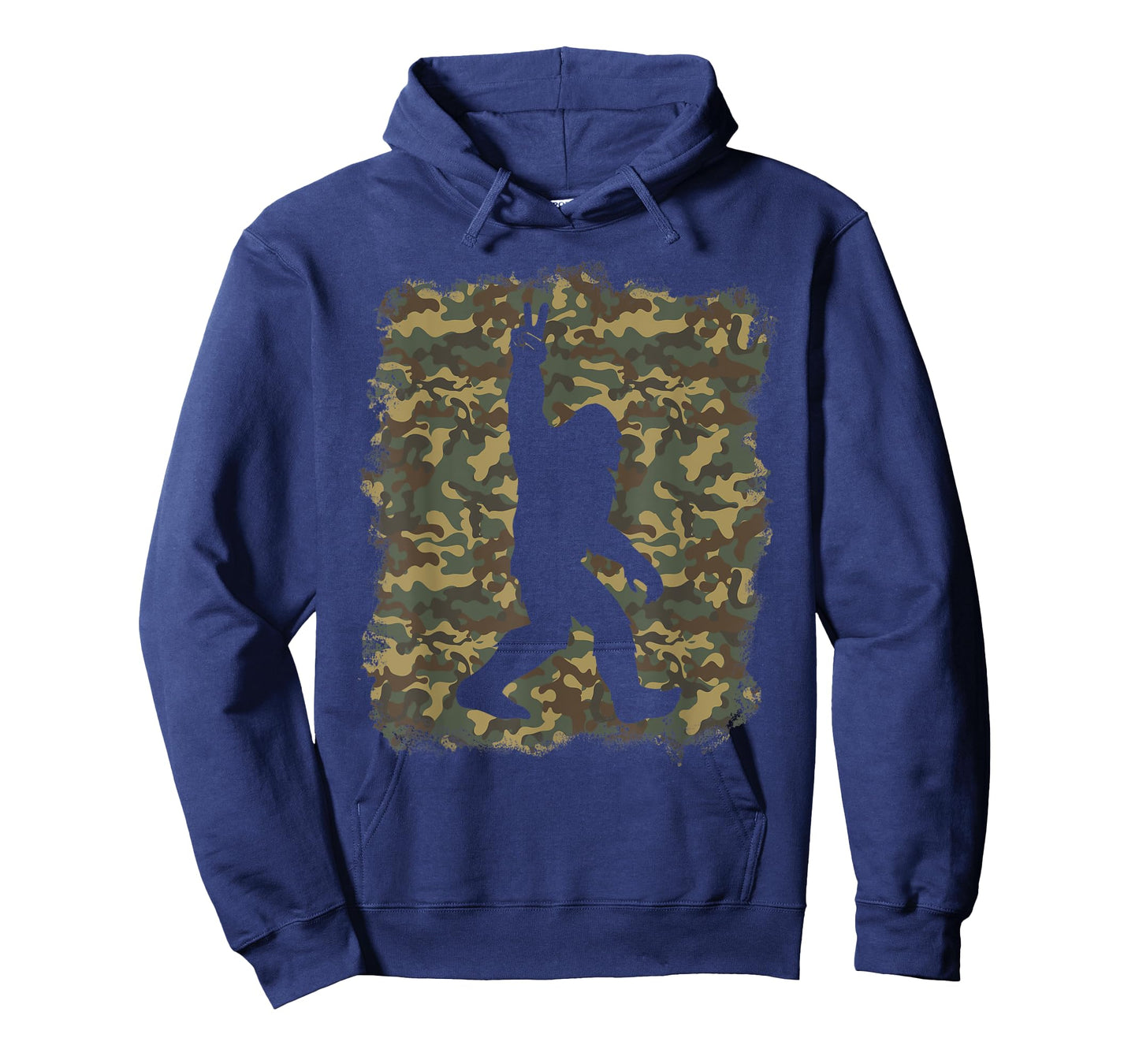 Bigfoot Sasquatch Peace Big Foot Squatch Army Camouflage Men T-Shirt