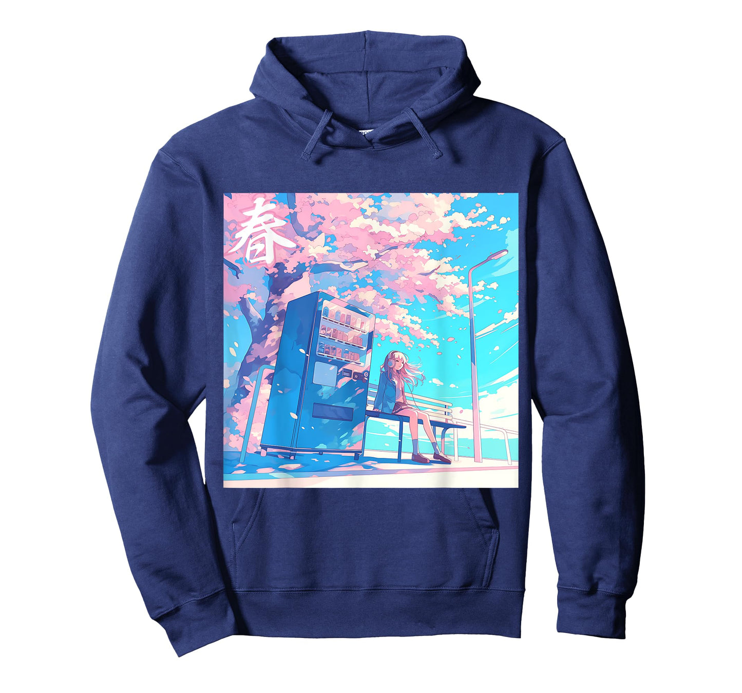 Spring Girl Under Cherry Blossom Tree Otaku Lofi Aesthetic T-Shirt