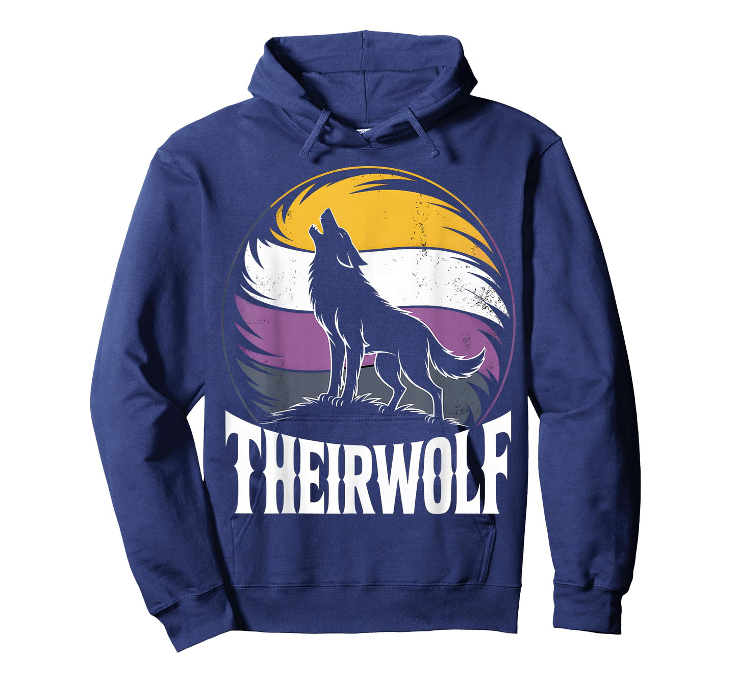 Theirwolf Non-Binary Pride Werewolf T-Shirt