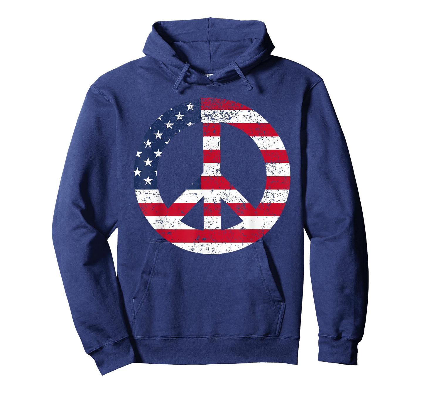 Peace Sign Patriotic USA Flag Peace & Love T-Shirt
