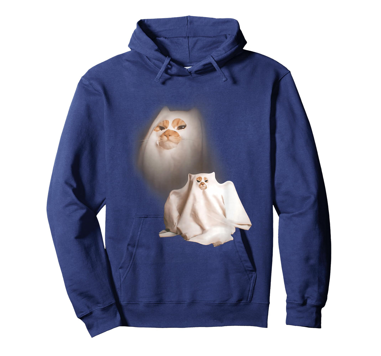 Ghost Kitten Vintage Halloween Cat Funny Meme Cringe Spooky T-Shirt