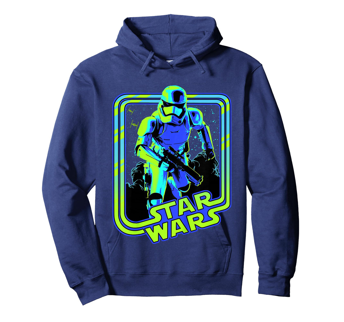 Kids Star Wars Classic Stormtrooper Retro Neon Glow Poster T-Shirt