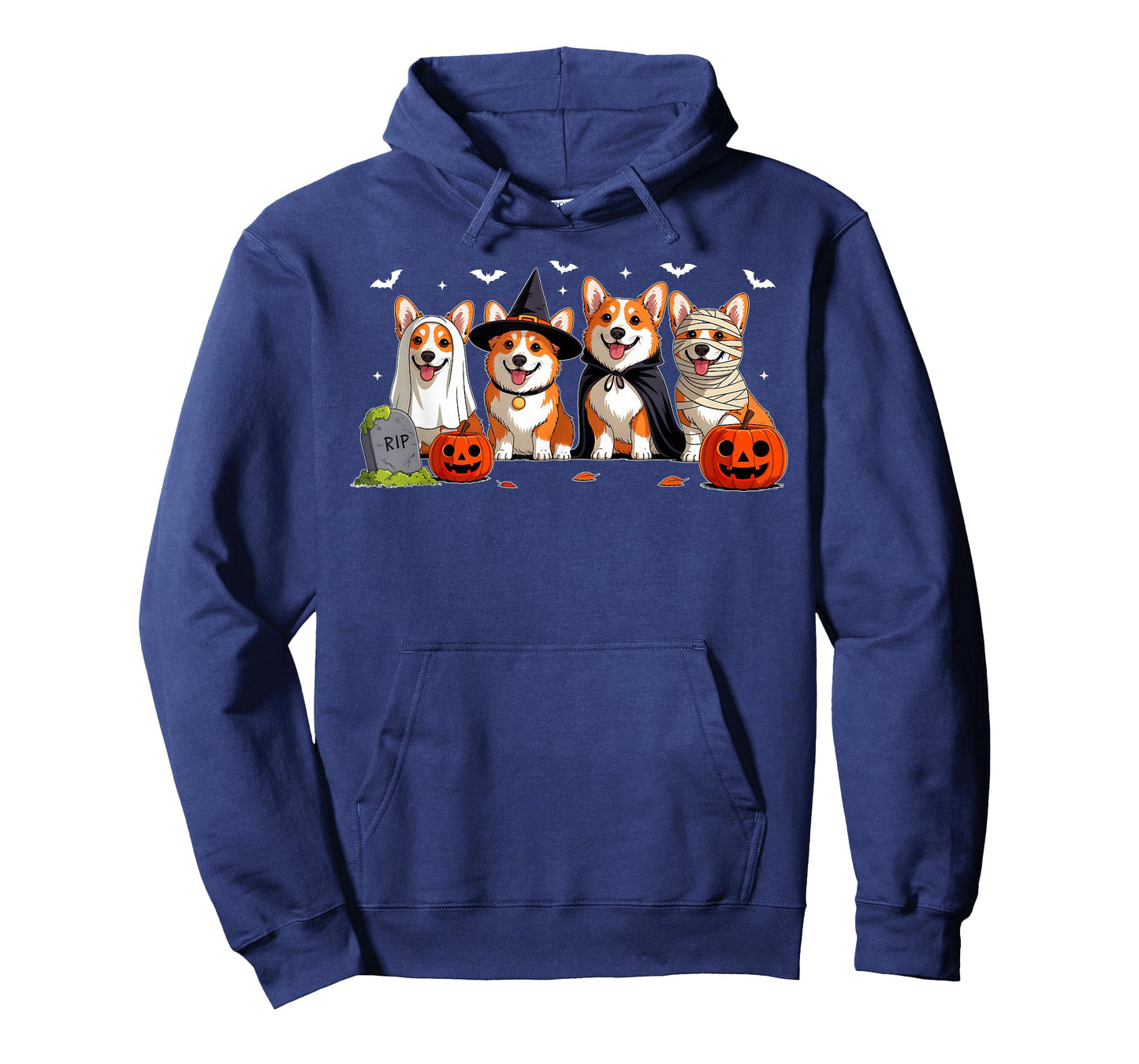 Corgi Dog Ghost Witch Mummy Pumpkin Halloween Spooky Season T-Shirt