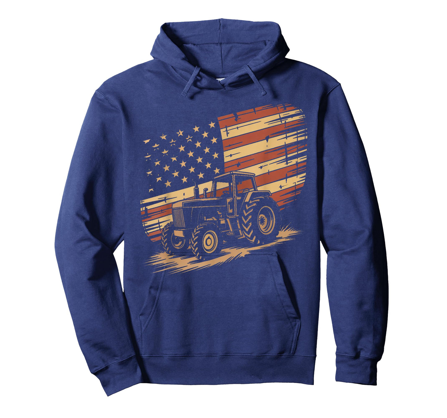 Patriotic Tractor US USA American Flag Farmer Farming Men T-Shirt