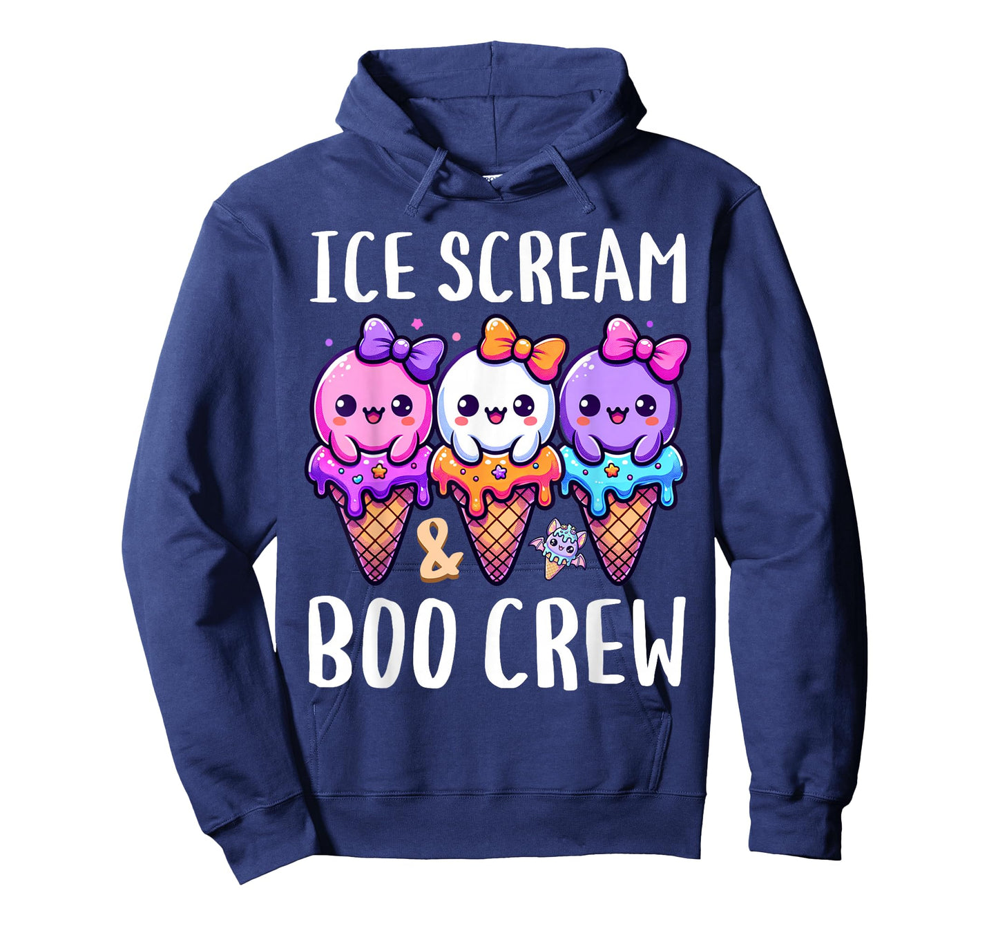 Spooky Cute Ice Scream Boo Crew Ghost Squad T-Shirt