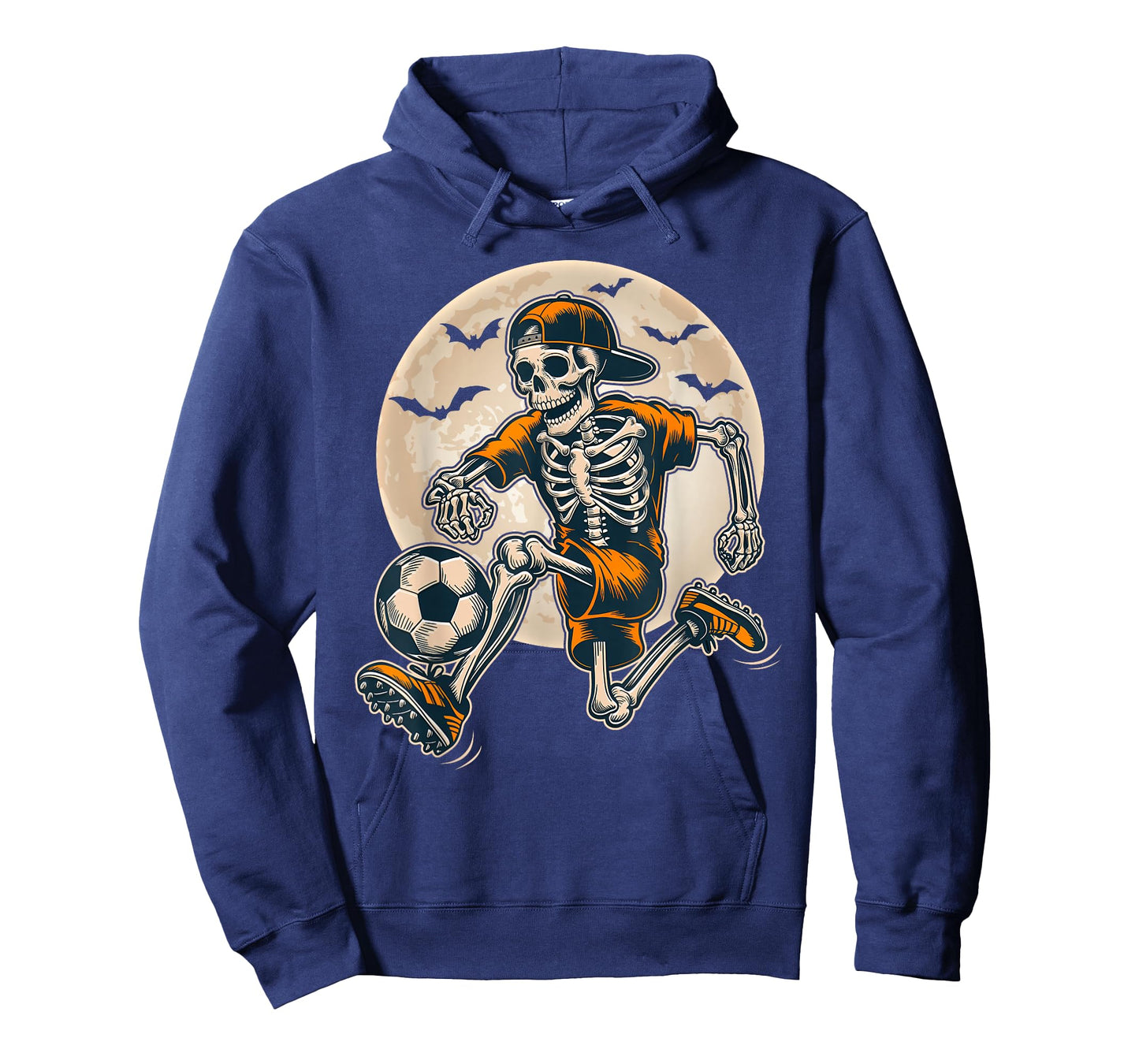 Funny Skeleton Soccer Men Boys Kids Halloween Costume T-Shirt