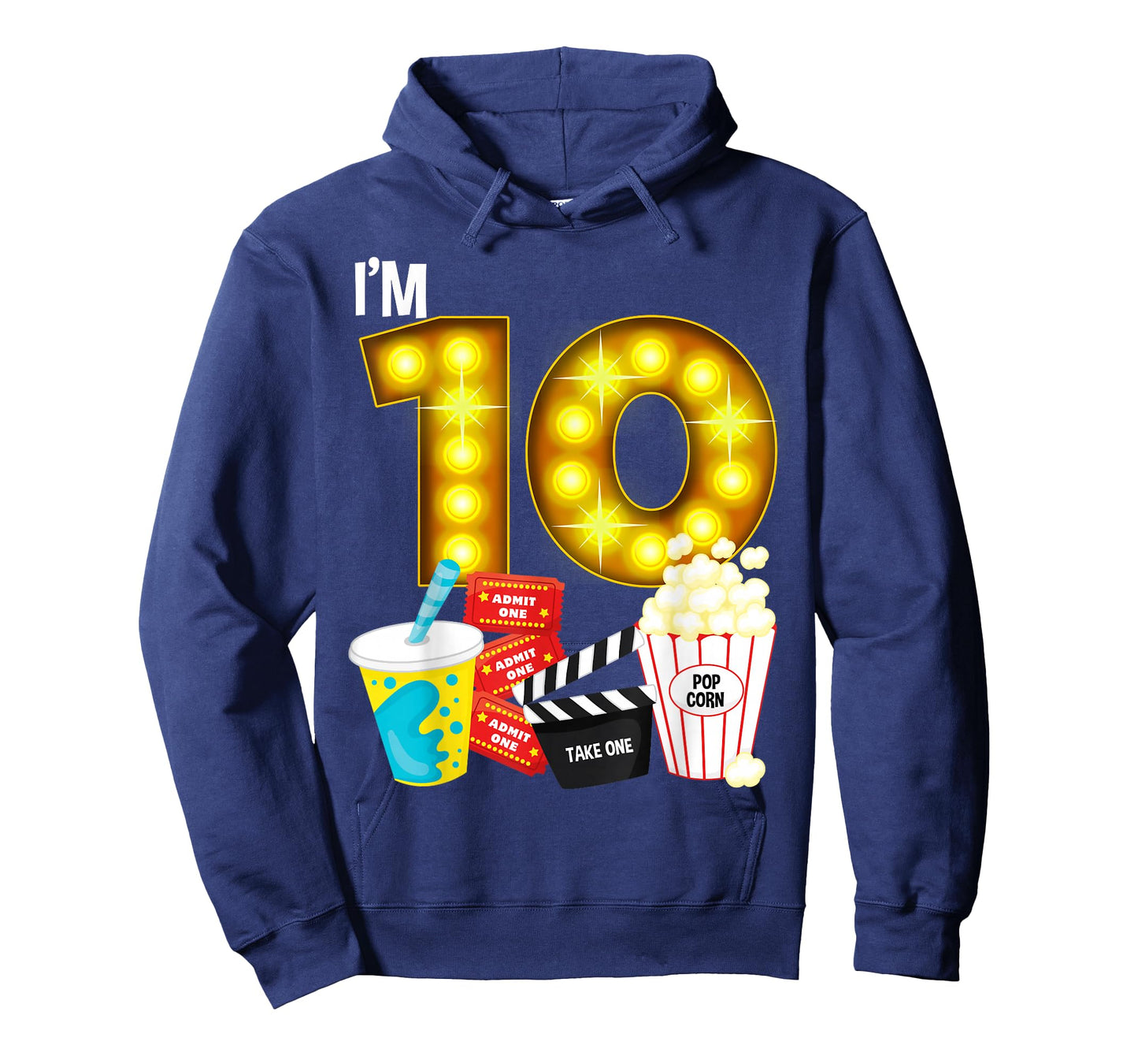 Movie Night Party 10th Birthday Movie Theme Kids Birthday T-Shirt