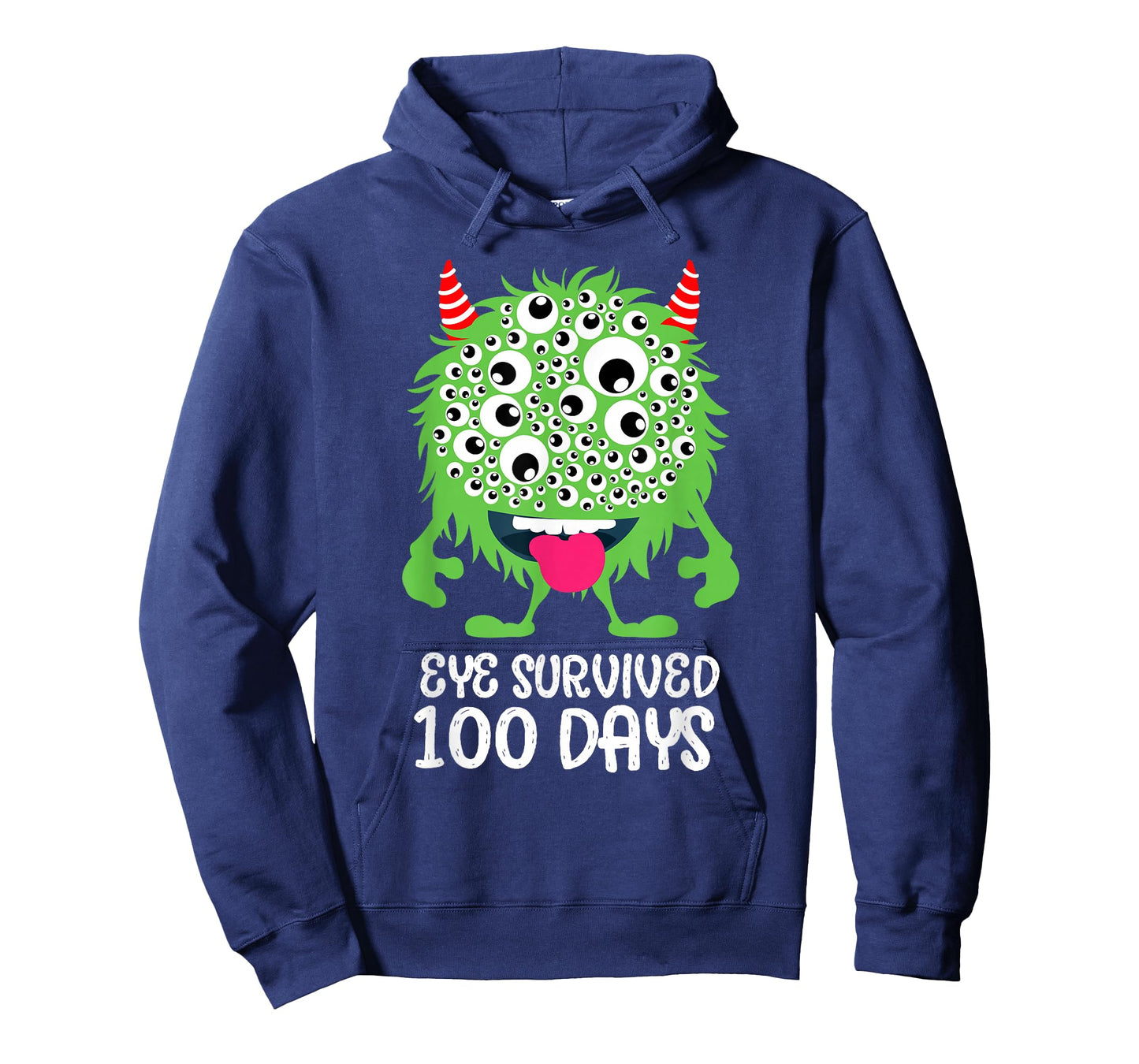 Eye Survived 100 Days Of School Monster Lover Teacher Kids T-Shirt