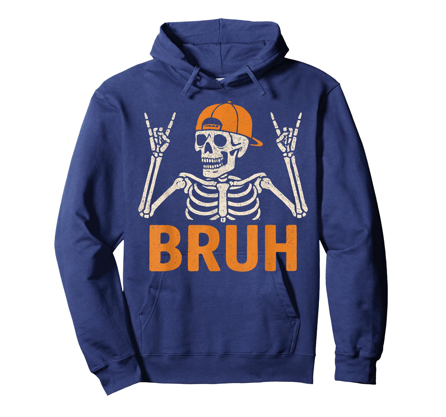 Bruh Punk Rock Skeleton Cool Rocker Halloween Men Boys Kids T-Shirt