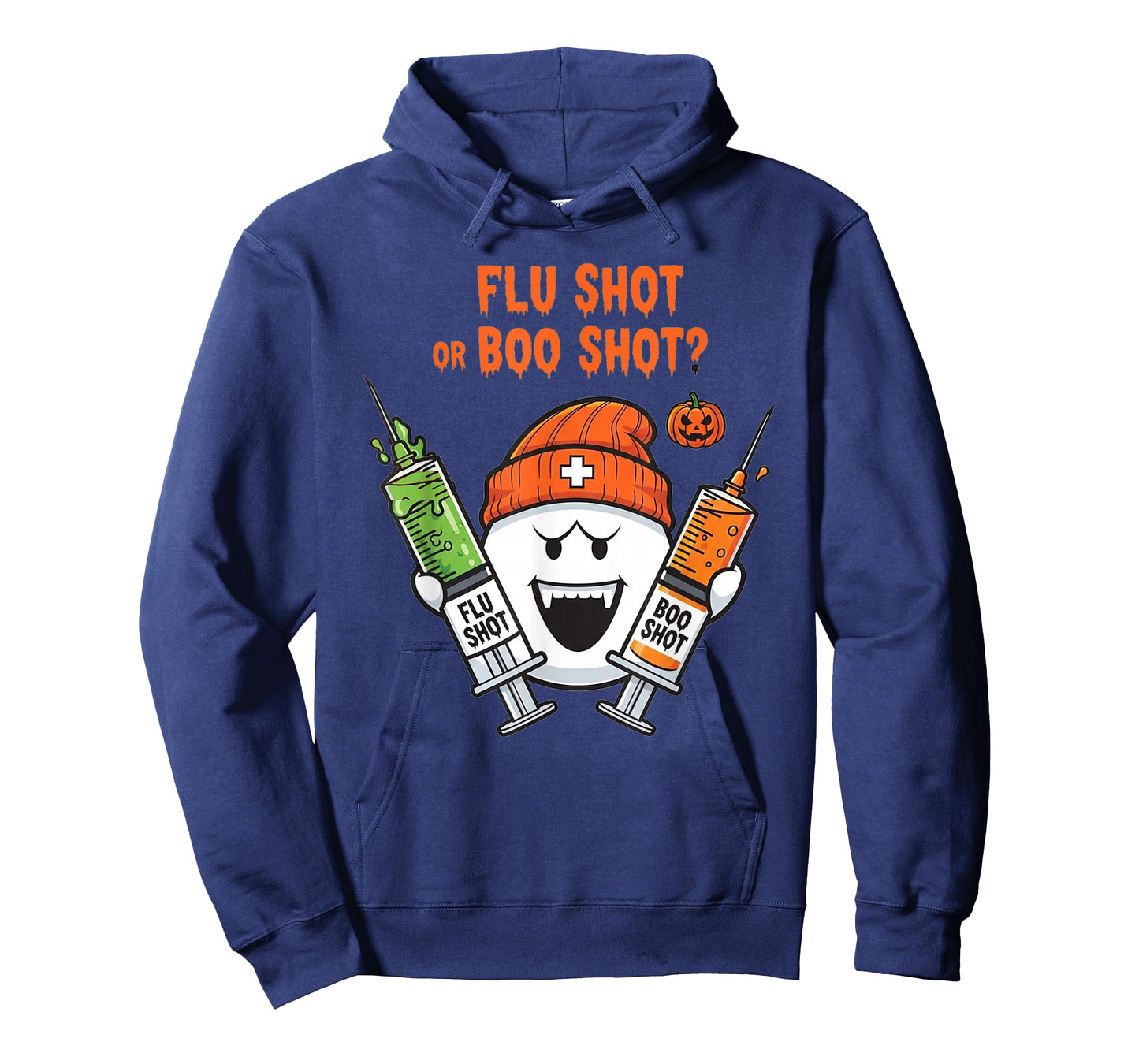 Flu Shot or Boo Shot Halloween Humor Ghost Nurse T-Shirt