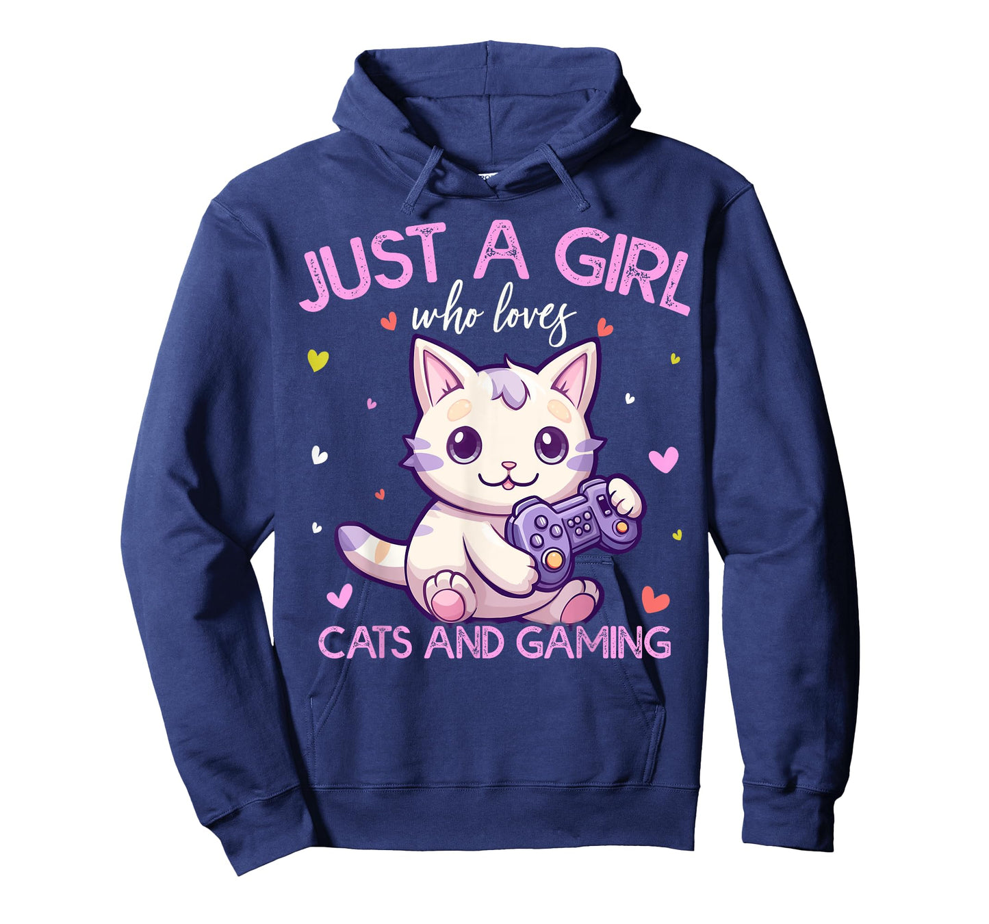 Just A Girl Who Loves Cats And Gaming Girls Kids Women T-Shirt