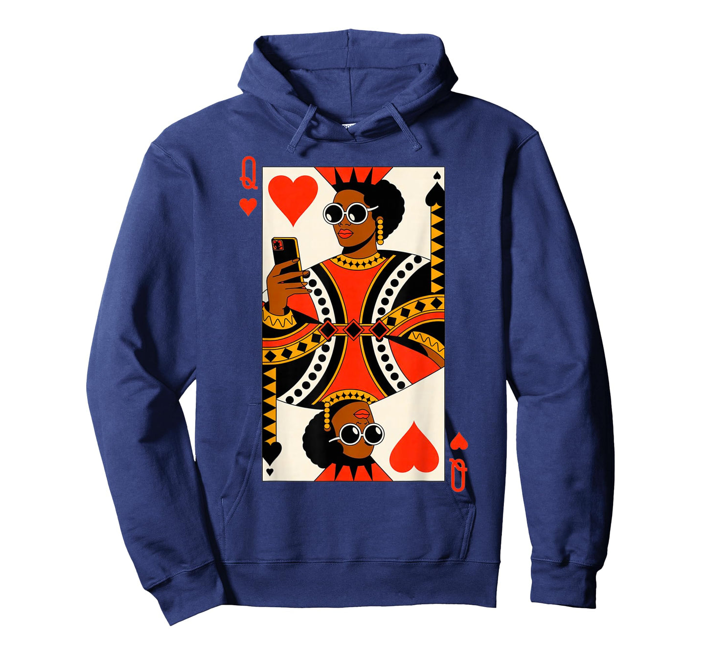 Queen of Hearts Card Black Woman Melanin Pride African Gifts T-Shirt