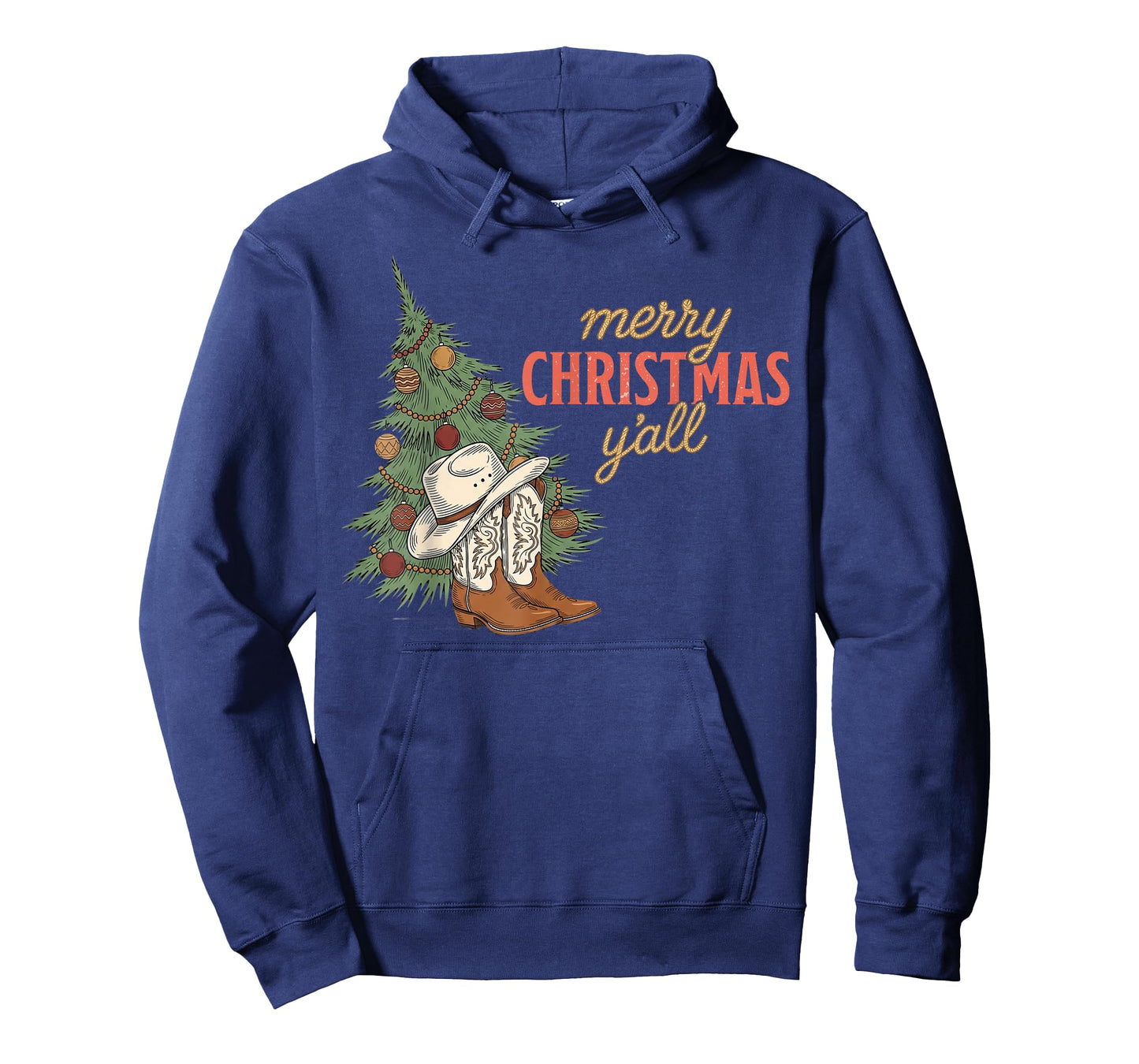 Merry Christmas Y’All Western Cowboy Holiday Men Women Kids T-Shirt