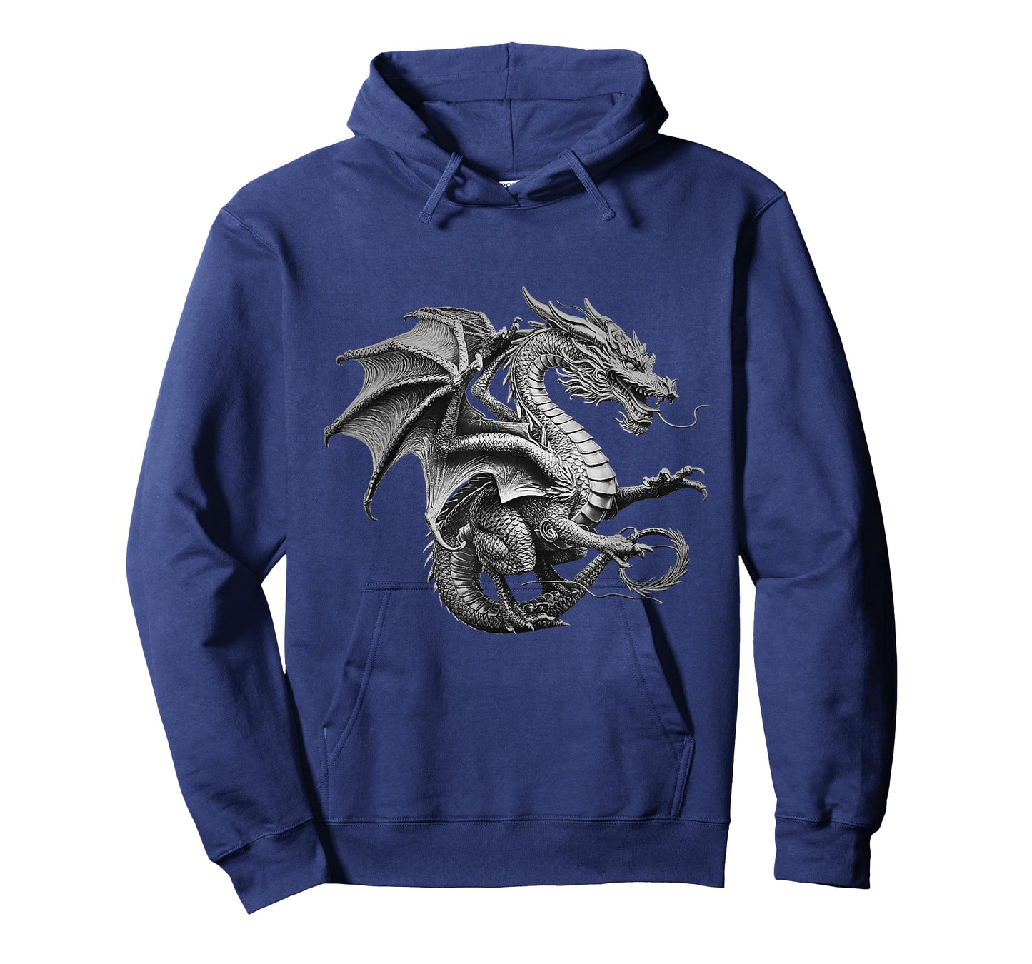 Vintage Dragon Art Silver Dragon Design T-Shirt