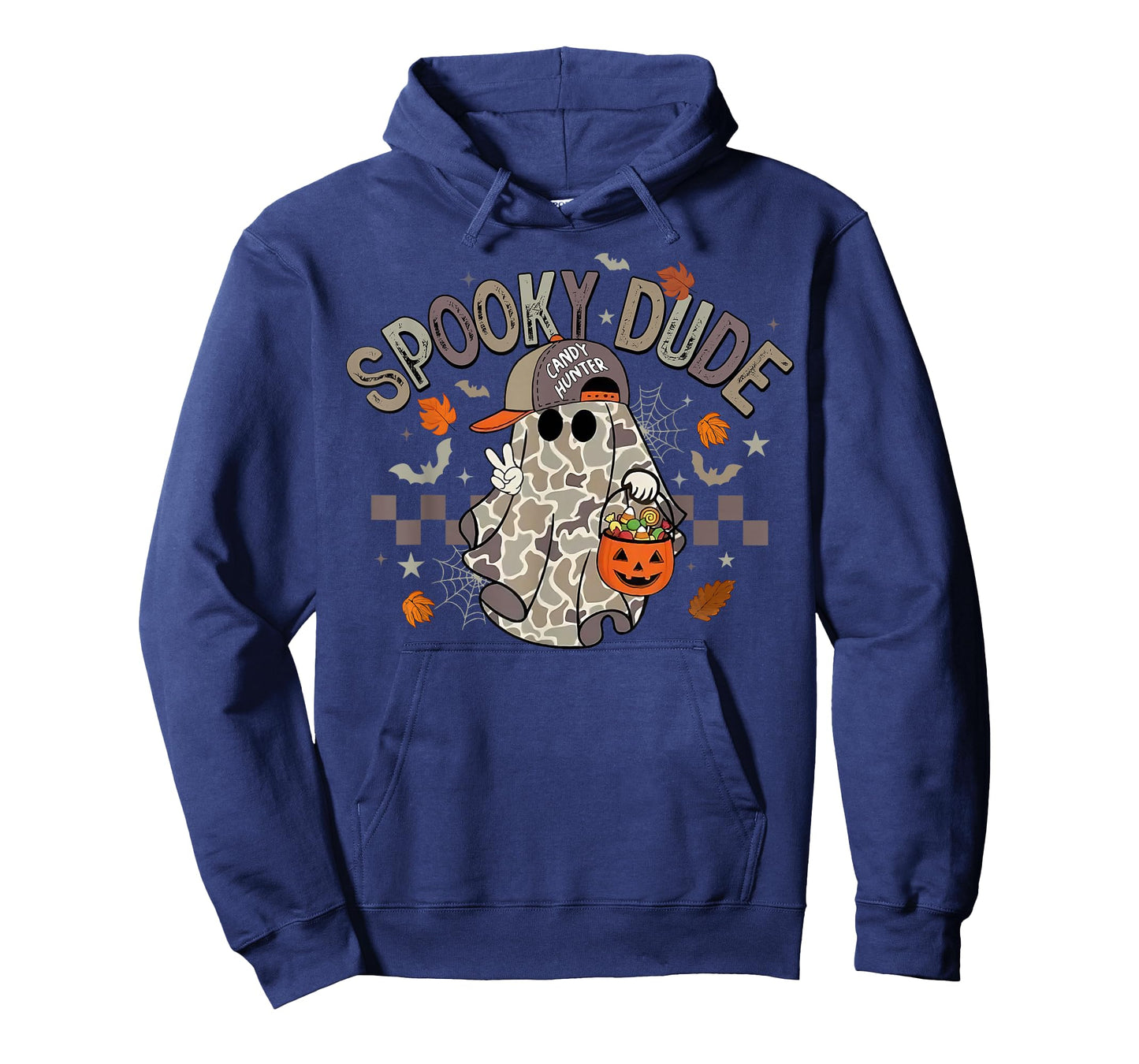 Spooky Dude Camo Halloween Boo Ghost Candy Hunter Boys Kids T-Shirt