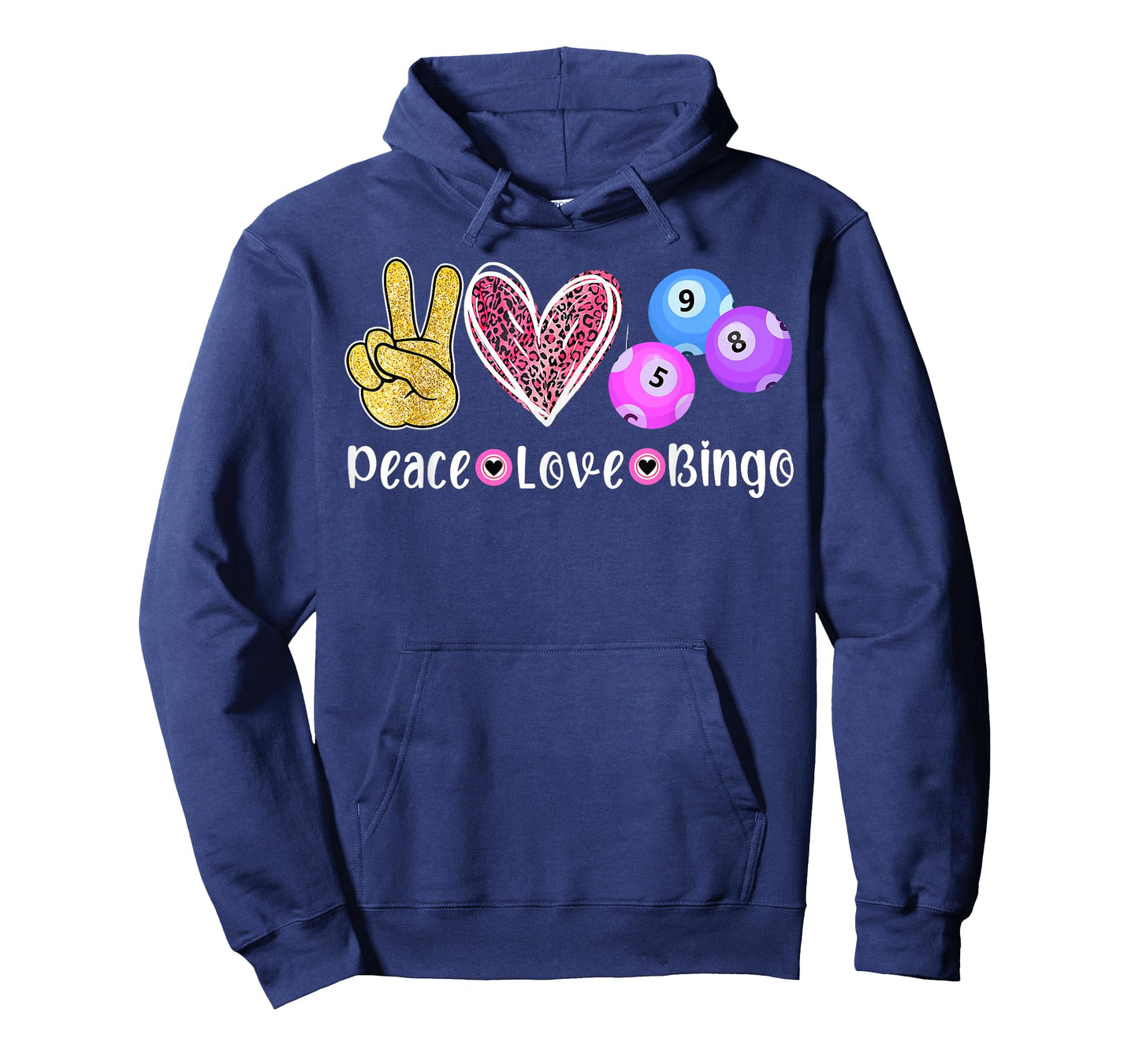 Peace Love Bingo Funny Bingo Lover T-Shirt