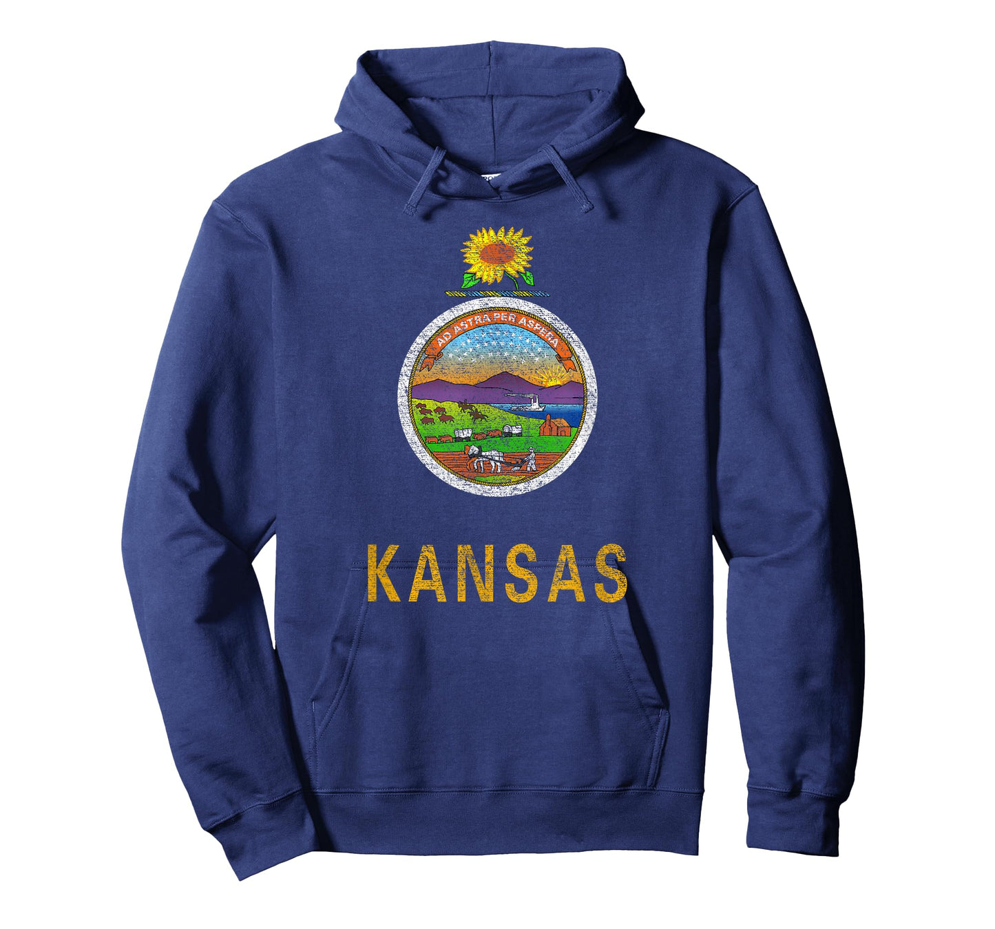 State of Kansas Flag The Sunflower State City Topeka Pride T-Shirt
