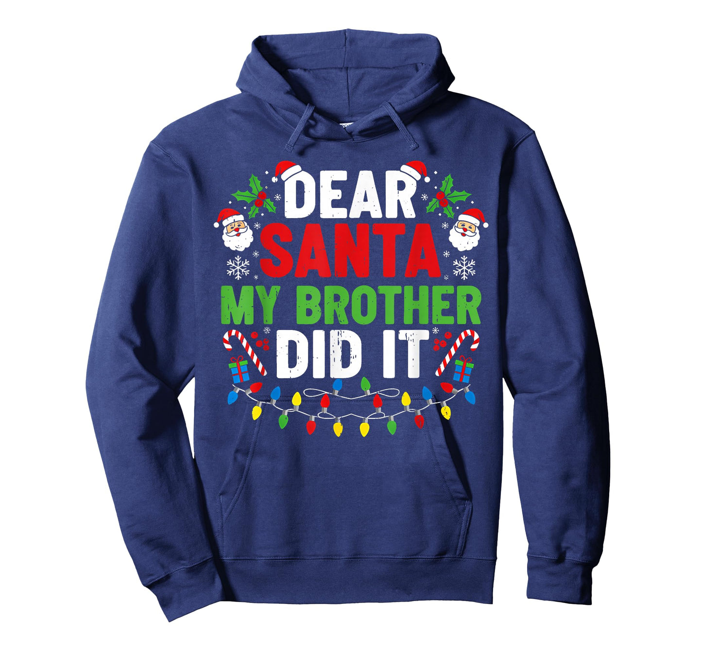 Dear Santa My Brother Did It Funny Christmas Boys Girls Kids T-Shirt