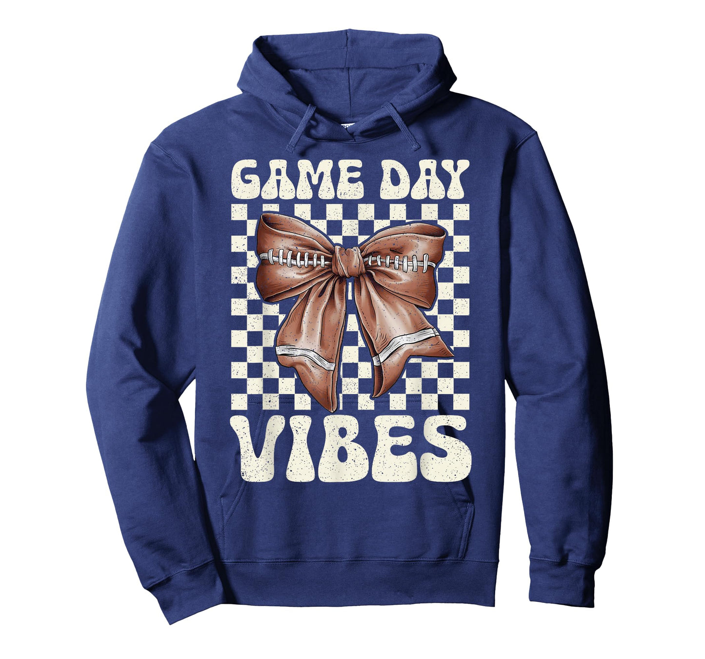 Game Day Vibes Groovy Coquette Bow Football Women Girls Kids T-Shirt