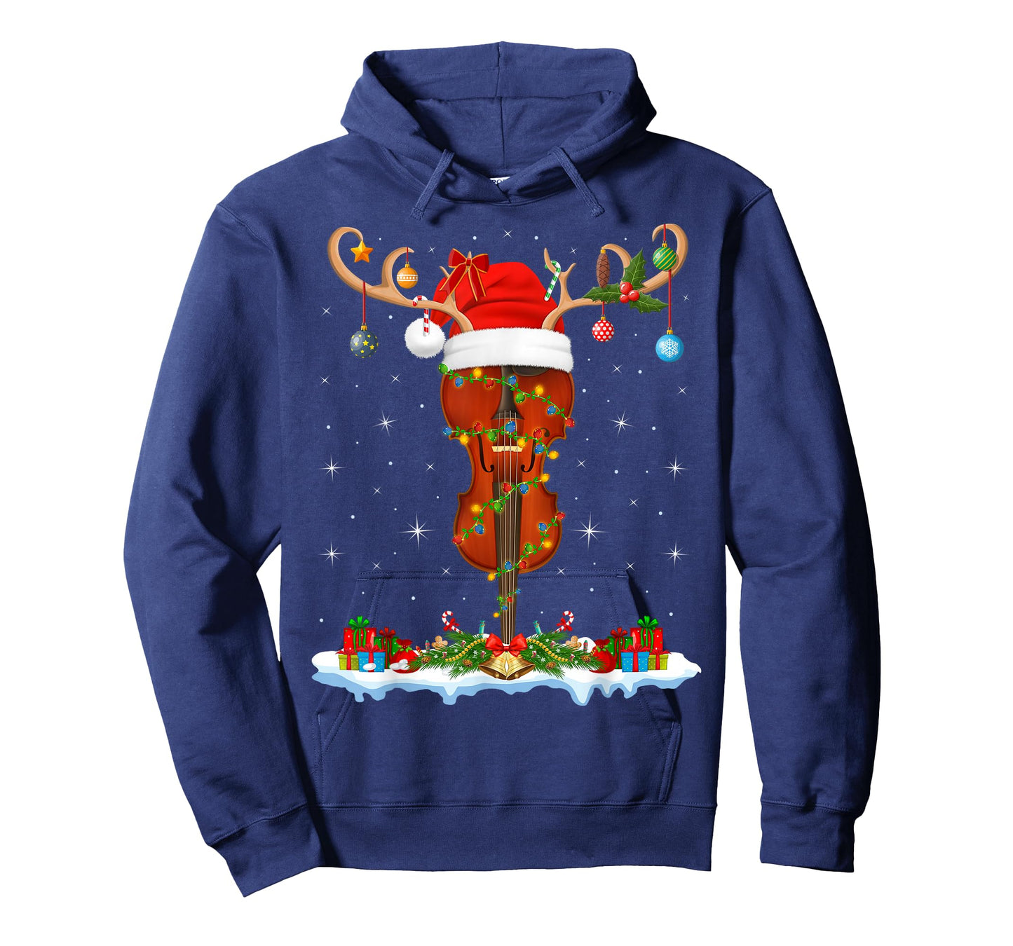 Violin Fiddle Christmas Lights Orchestra Violin Player Xmas T-Shirt