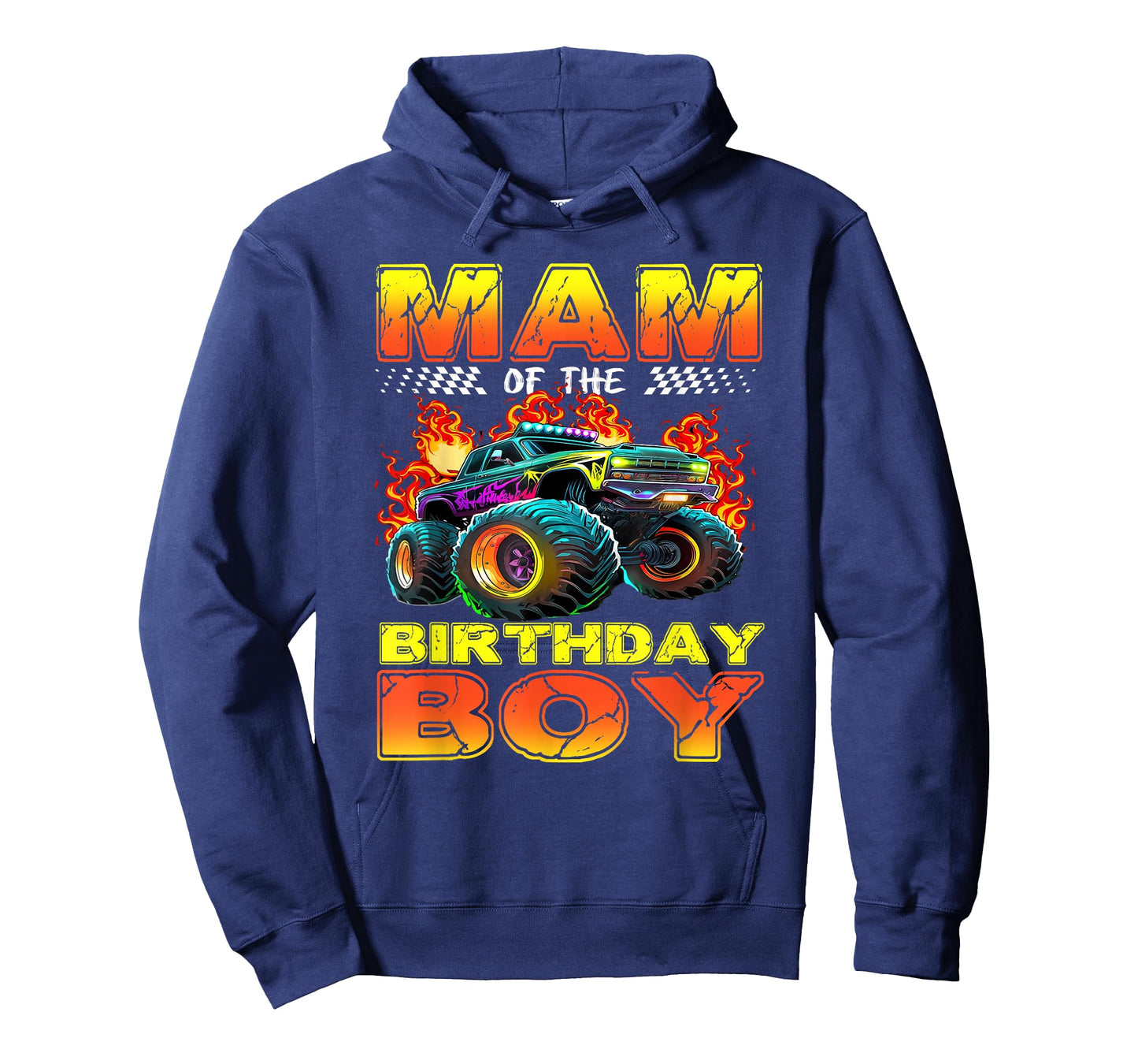 Mam of The Birthday Boy Monster Truck Birthday Family T-Shirt