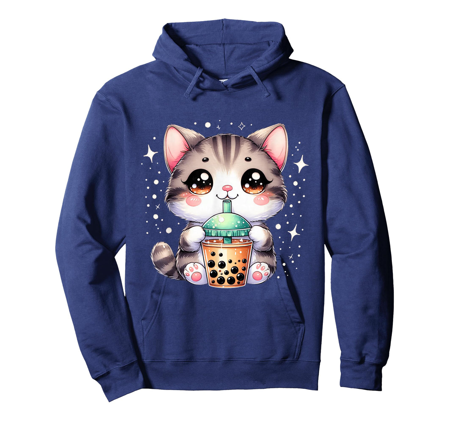 Cute Cat Boba Tea Girl Women Japanese Anime Graphic T-Shirt
