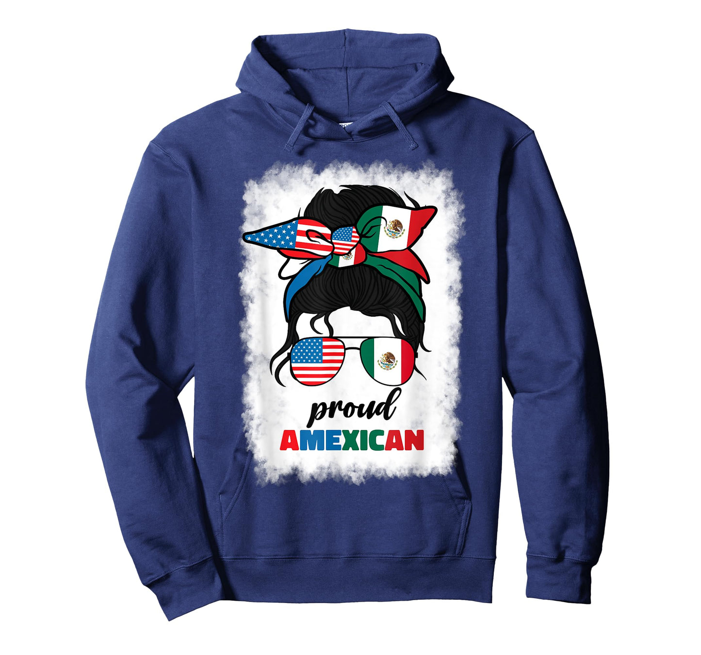 Half Mexican And American Mexico America Usa Flag Girl Funny T-Shirt