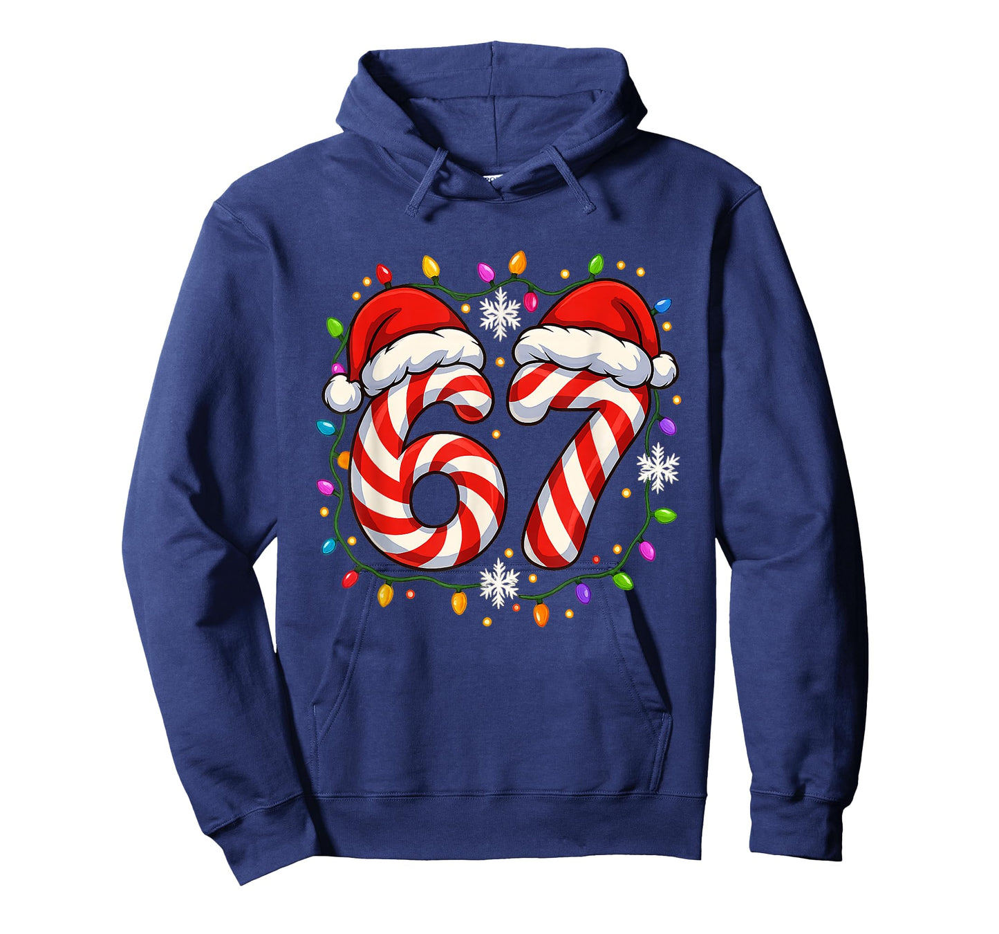67 Candy Cane Santa Christmas Funny Xmas Lights T-Shirt
