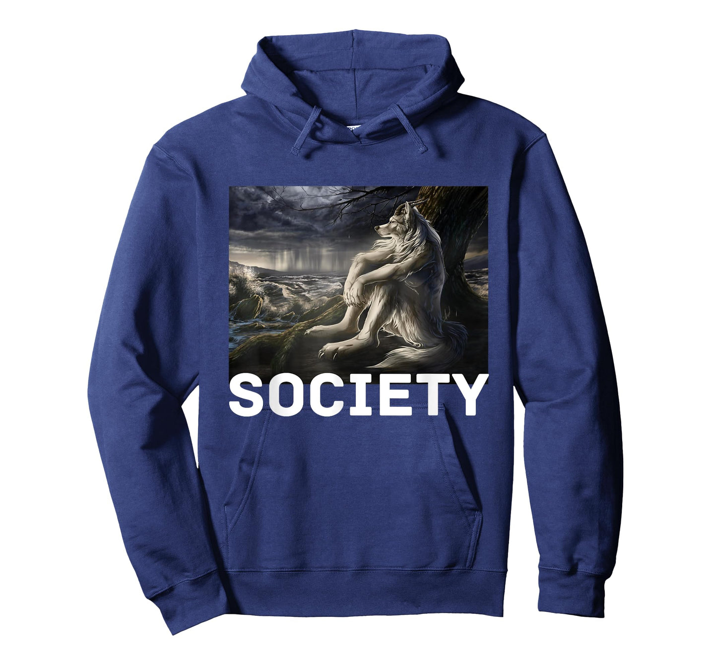 Society Funny Cringe Alpha Werewolf Wolf Meme T-Shirt
