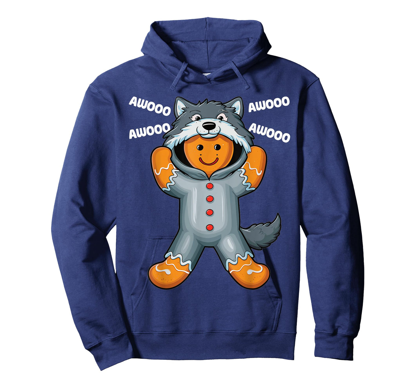 Christmas Kids Wolf Gingerbread Man Cookie T-Shirt
