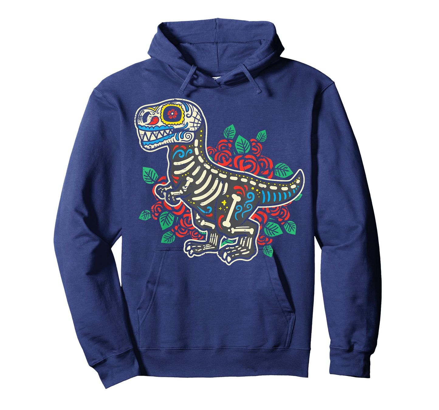 Trex Sugar Skull Dia De Muertos Mexican Halloween Dinosaur T-Shirt