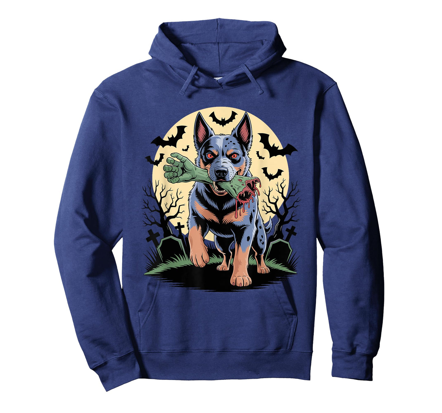 Halloween Moon Zombie Hand Australian Cattle Dog T-Shirt