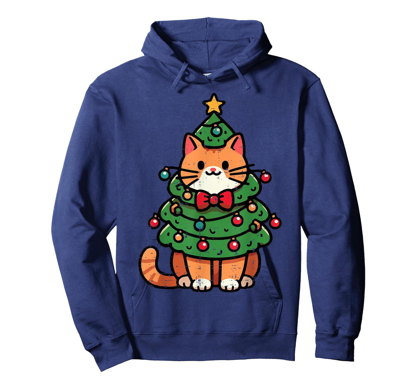 Ginger Cat Christmas Tree Cute Xmas Girls Kids Toddler Women T-Shirt