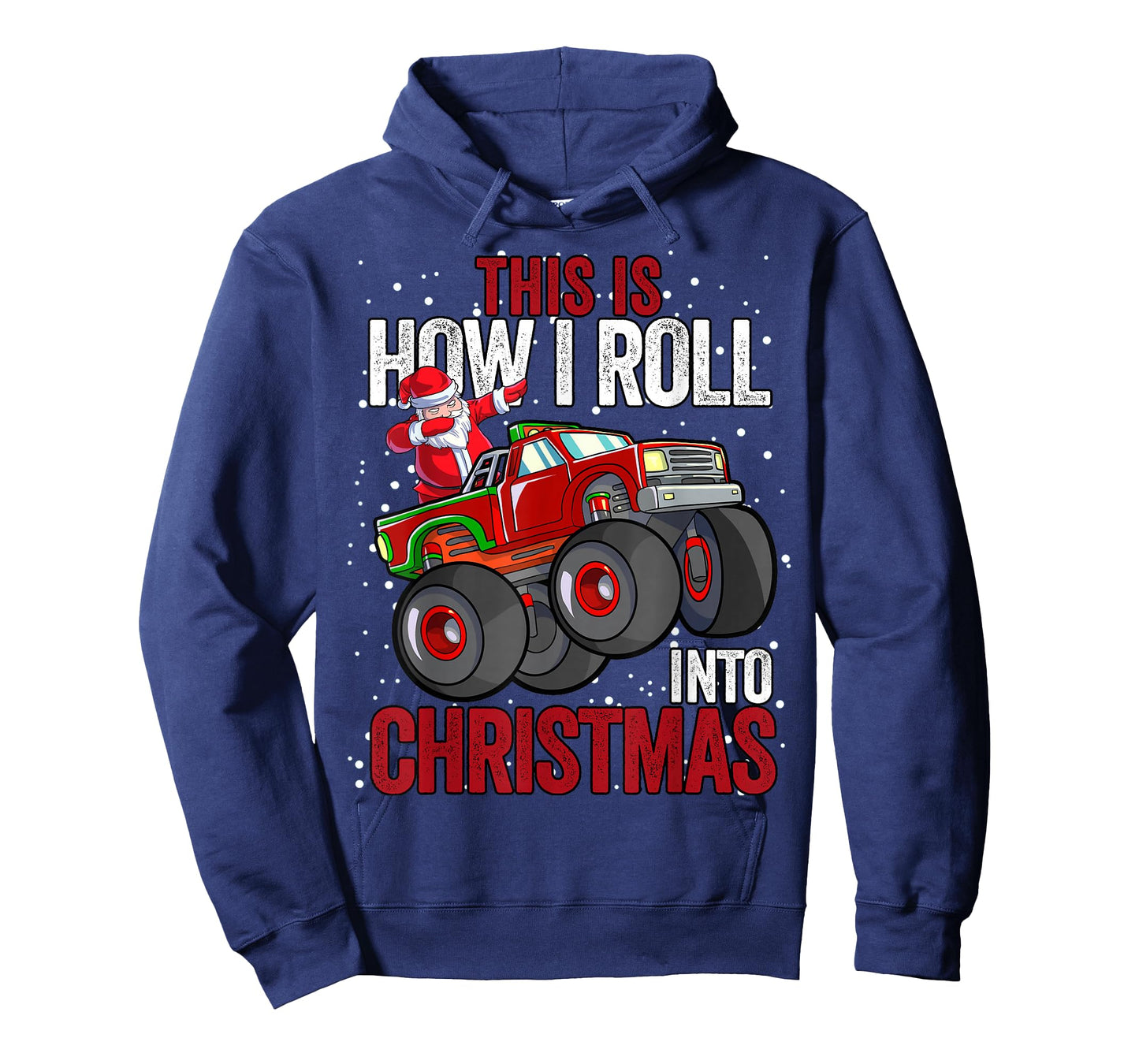 Dabbing Santa Claus Monster Truck Boys Christmas Xmas Truck T-Shirt