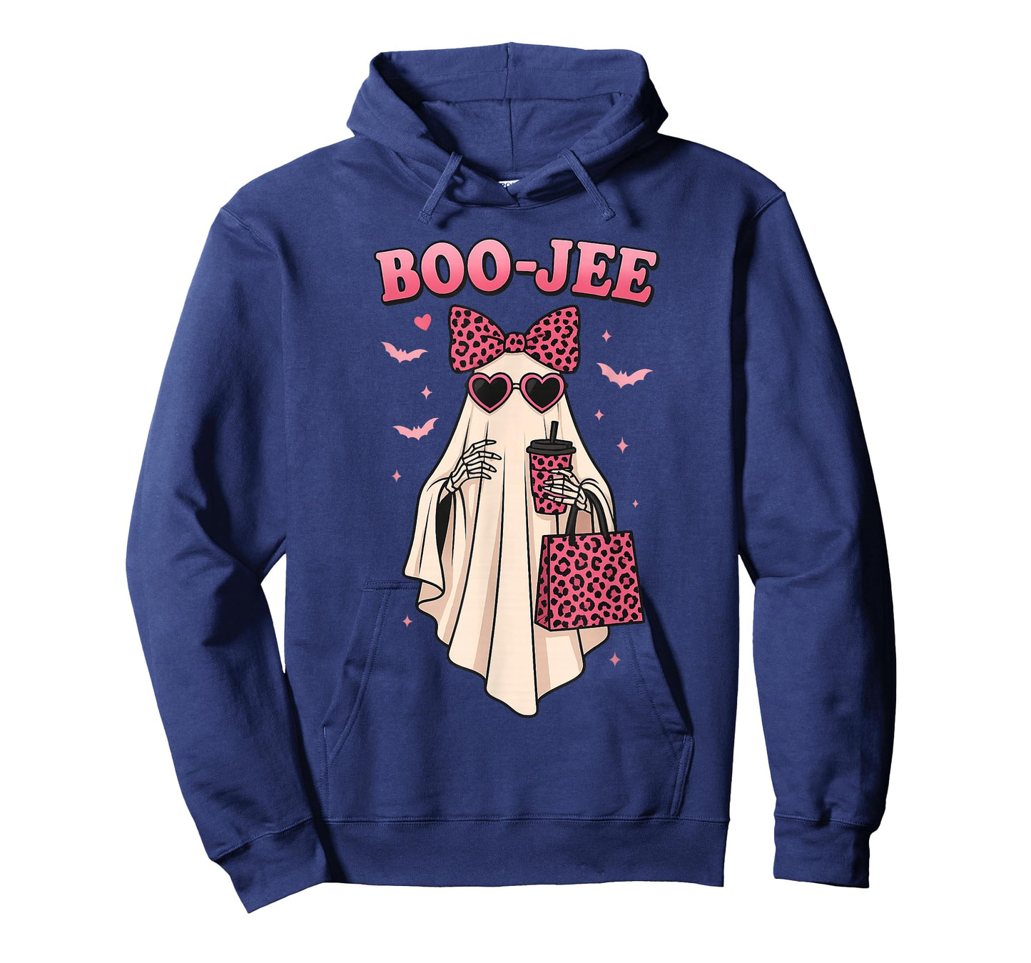 Coquette Leopard Ghost Coffee Boo JEE Halloween Boujee Ghost T-Shirt