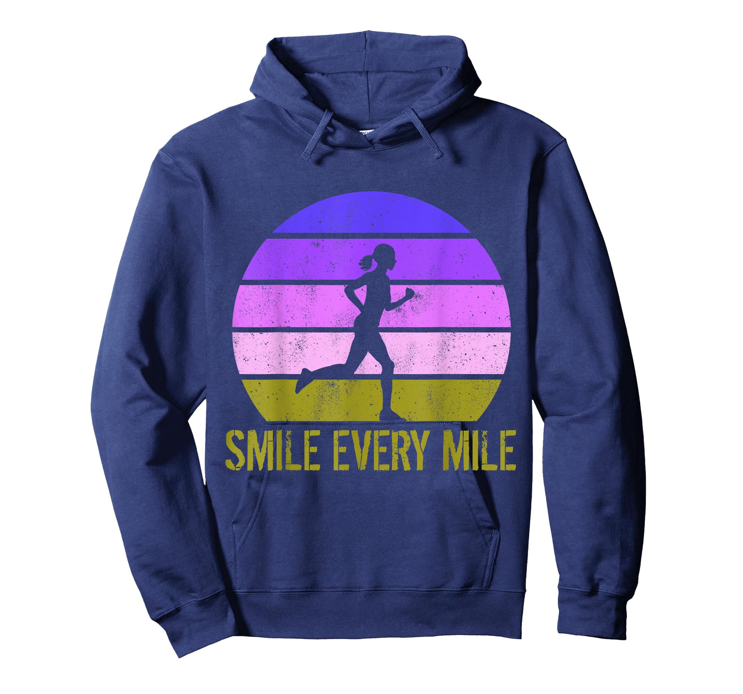 Women Running Marathon Funny Runner Smile Every Mile T-Shirt