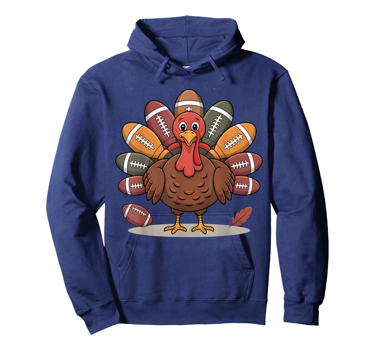 Thankful Football Turkey Thanksgiving Fall Boys Men Women T-Shirt