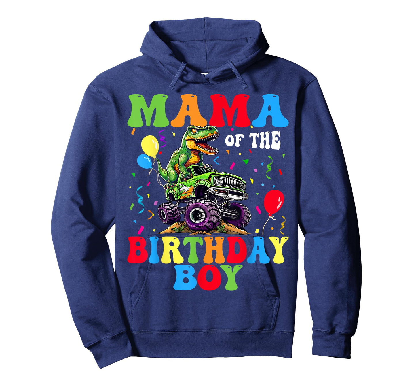 Mama Of The Birthday Boy Dinosaur Monster Truck T-Shirt